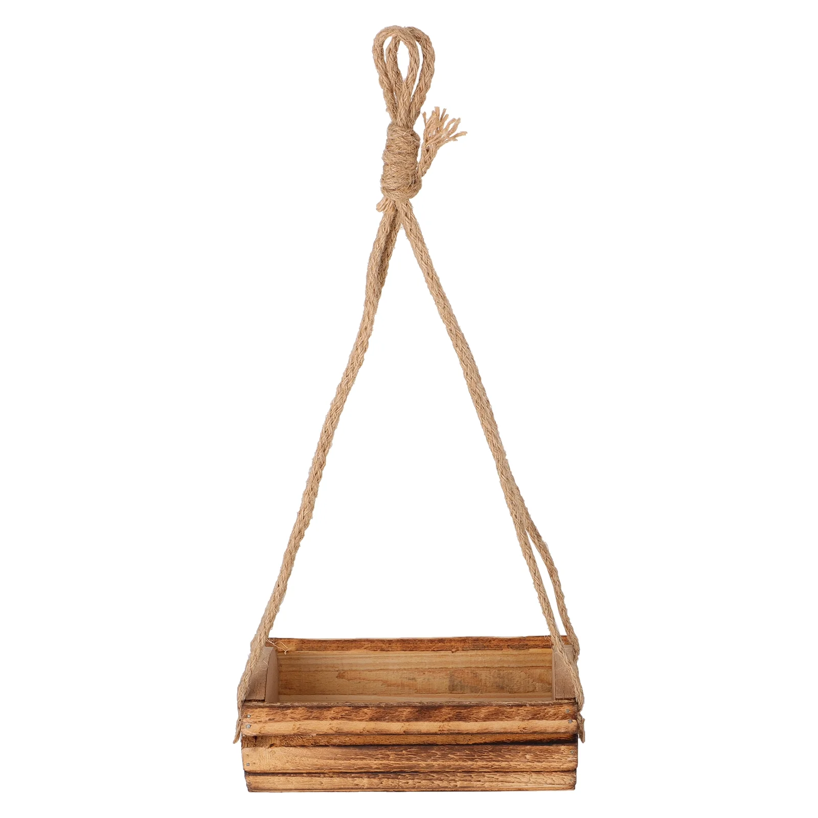 Zonh Vintage Wood Planter Box Hanging Flower Pot for Home Garden & Office Decor