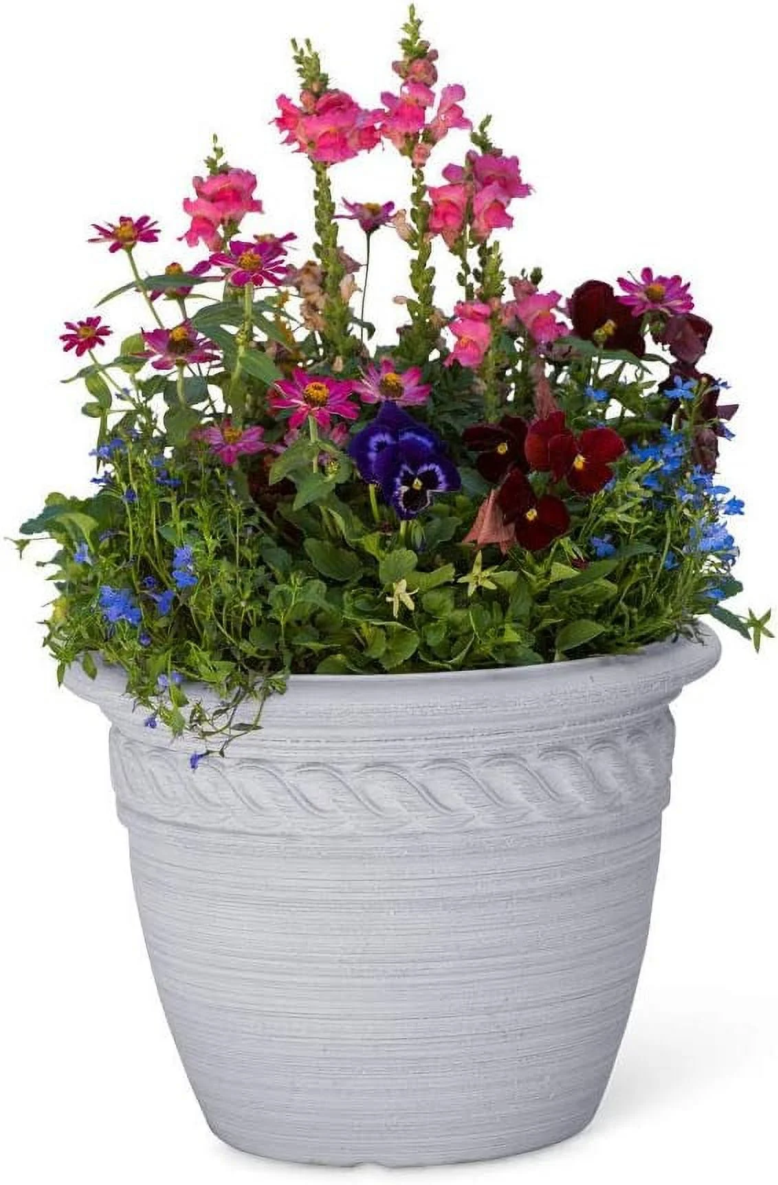 Cortina Self-Watering Planter | Elegant Self-Watering Container With 1-Gallow Water Reservoir | Lightweight & Durable UV-Resistant Outdoor Flower