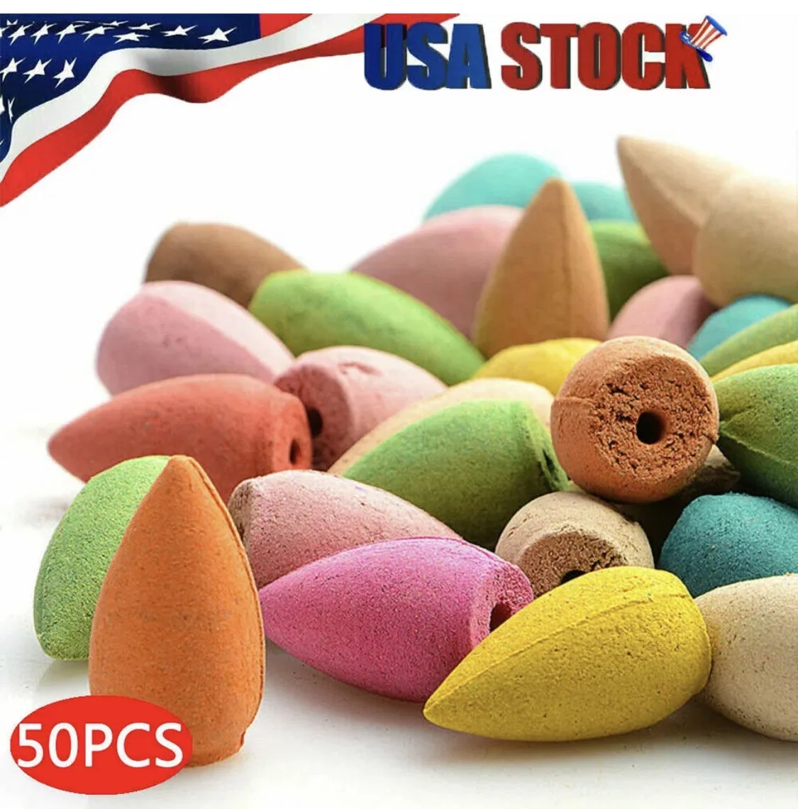 5star-Asianarist 50pcs Backflow Incense Cone, Mixed Natural Scent, Incense Waterfall
