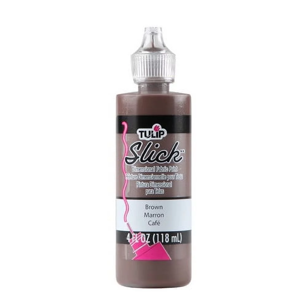 Tulip Slick Brown Dimensional Fabric Paint, 4 fl oz
