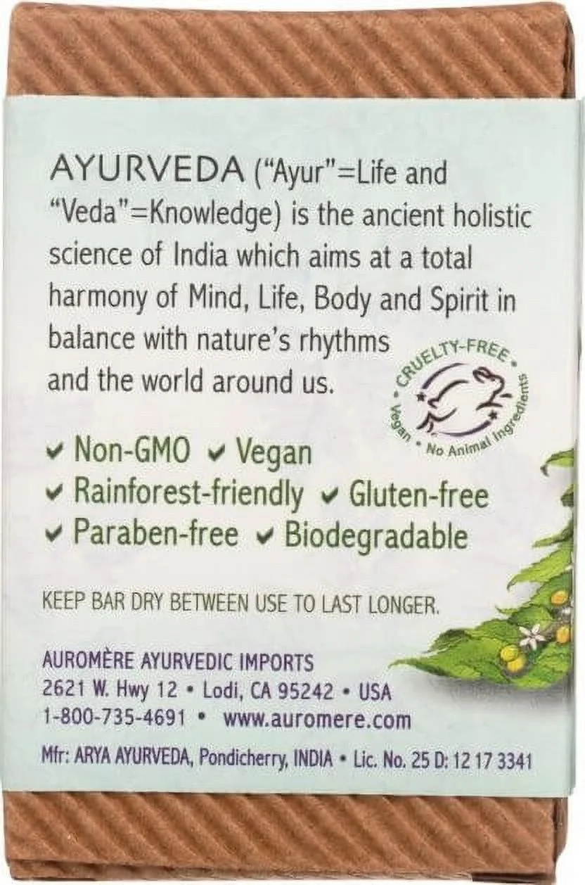 Auromere Bar Soaps Ayurvedic Bar Soap Tulsi-Neem