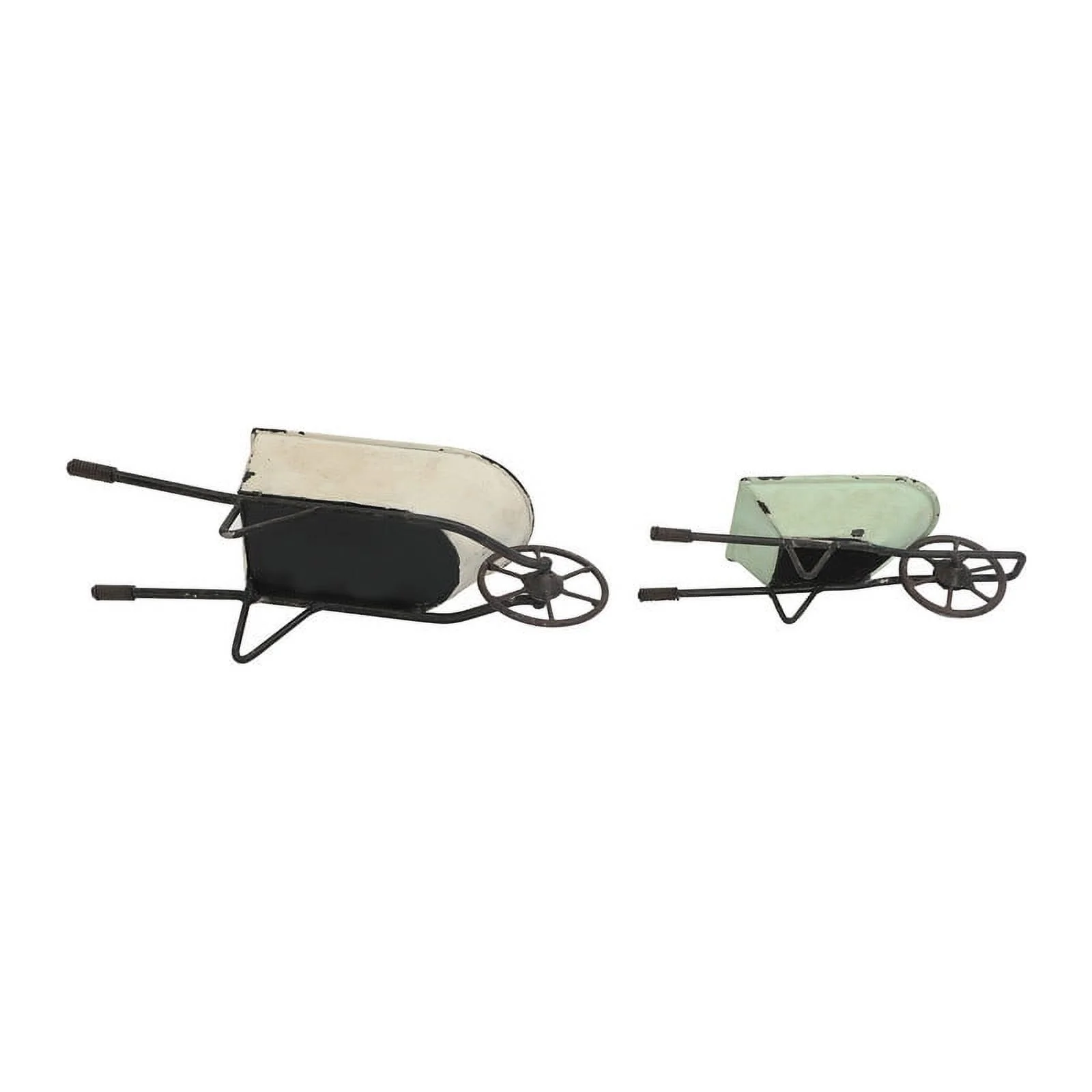Elina Homestead Tabletop Metal Farmhouse Wheelbarrow Set of 3