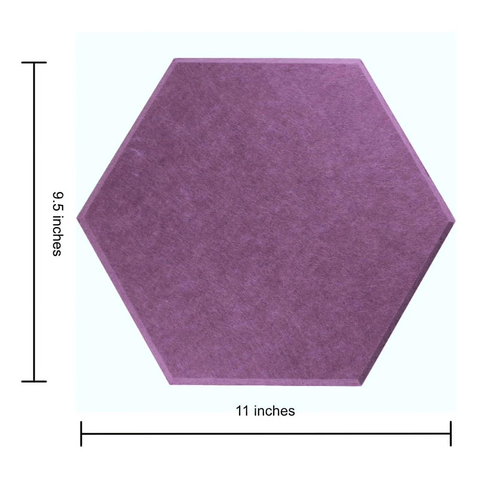 coloRIZE™ Hexagon Decorative Acoustic Panels - Plum Purple (12 Pieces)