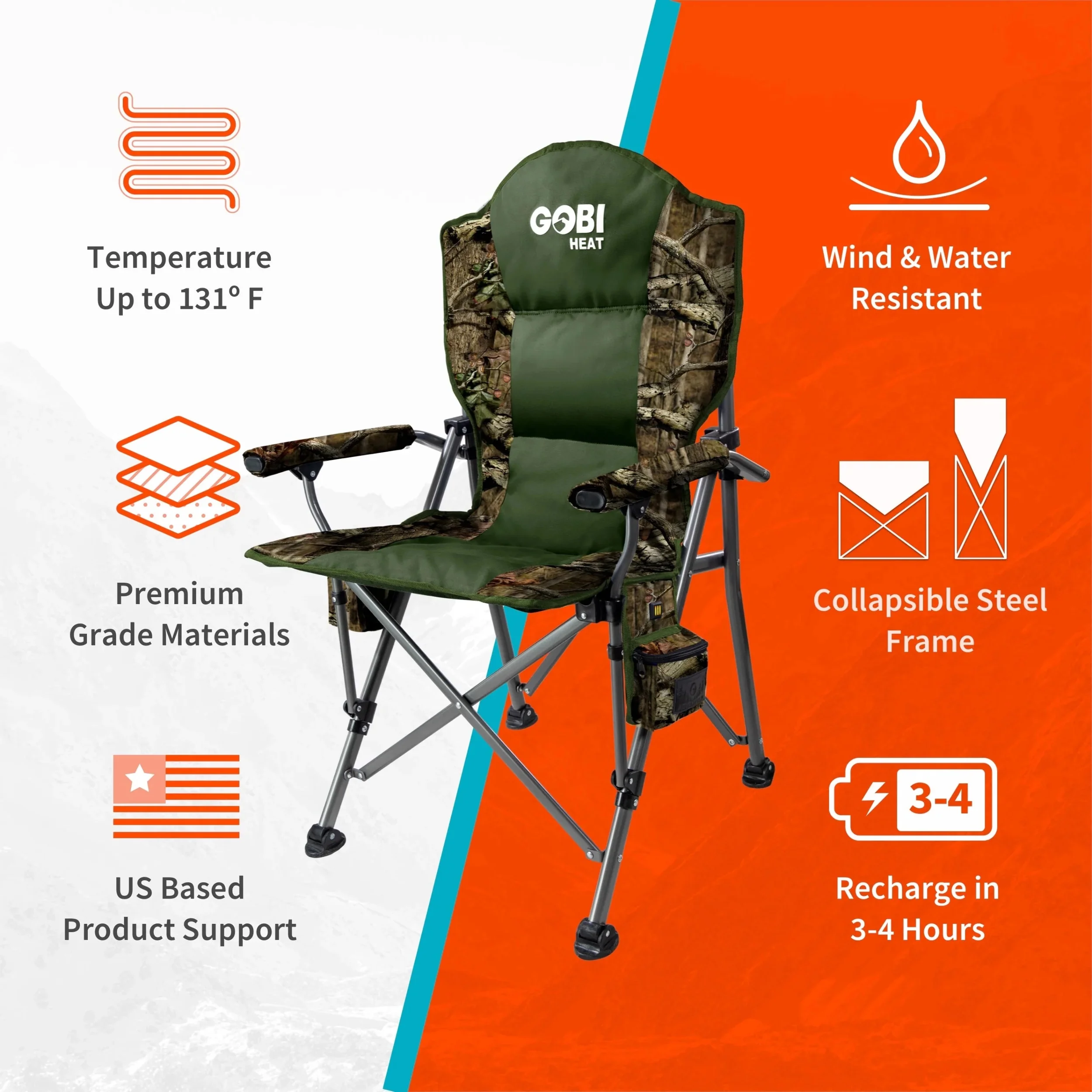 Terrain Heated Camping Chair