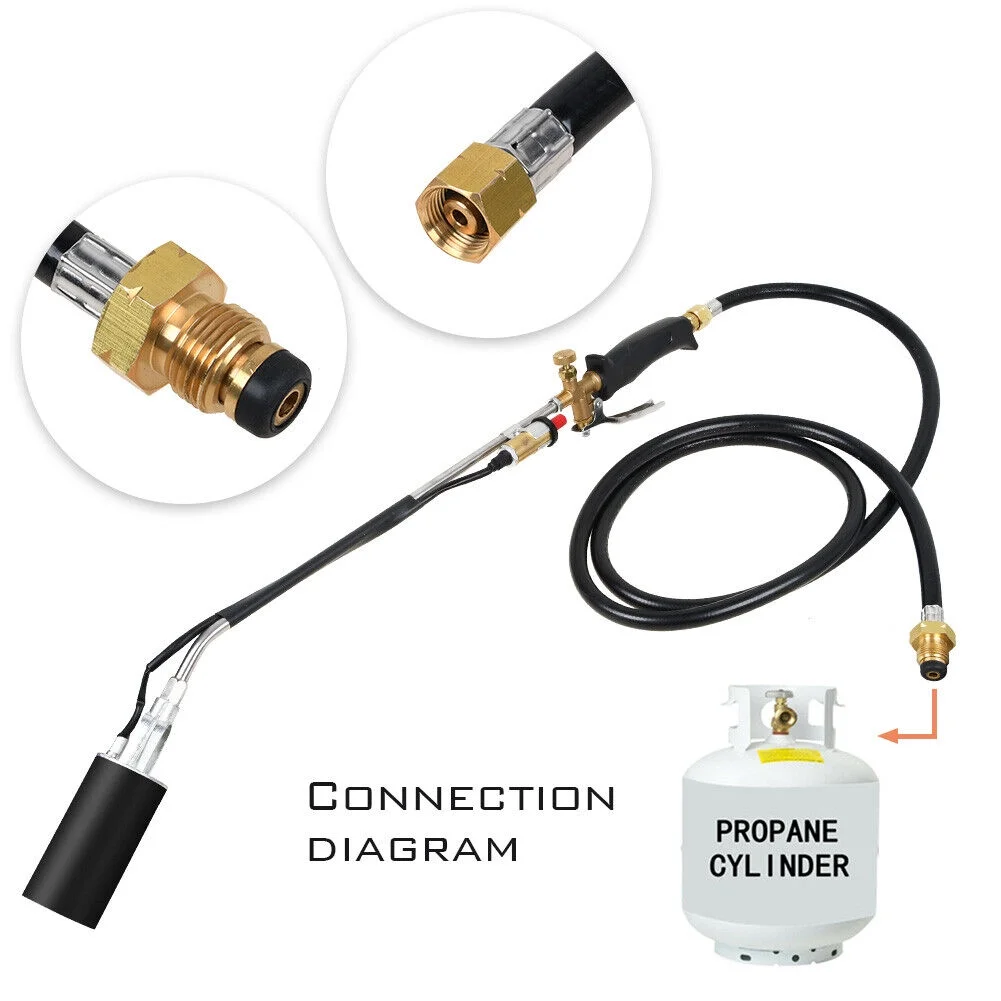 Propane Torch Weed Burner Roofing Heating Torch Electronic Ignitor with Hose
