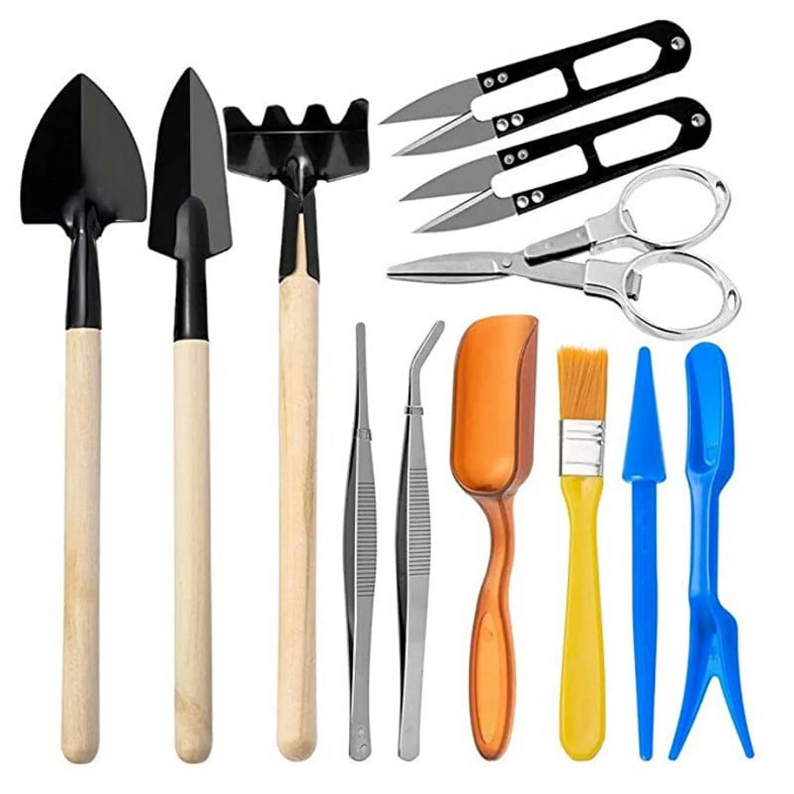 12-piece Set Of Mini Succulent Gardening Tools Scissors Seedling Transplanter Soils Shovel Potted Trimming Brush Teacher Toolbox Saw Set Dcs356 D8 Smart Diagnosis System Mechanics Electrician Bag