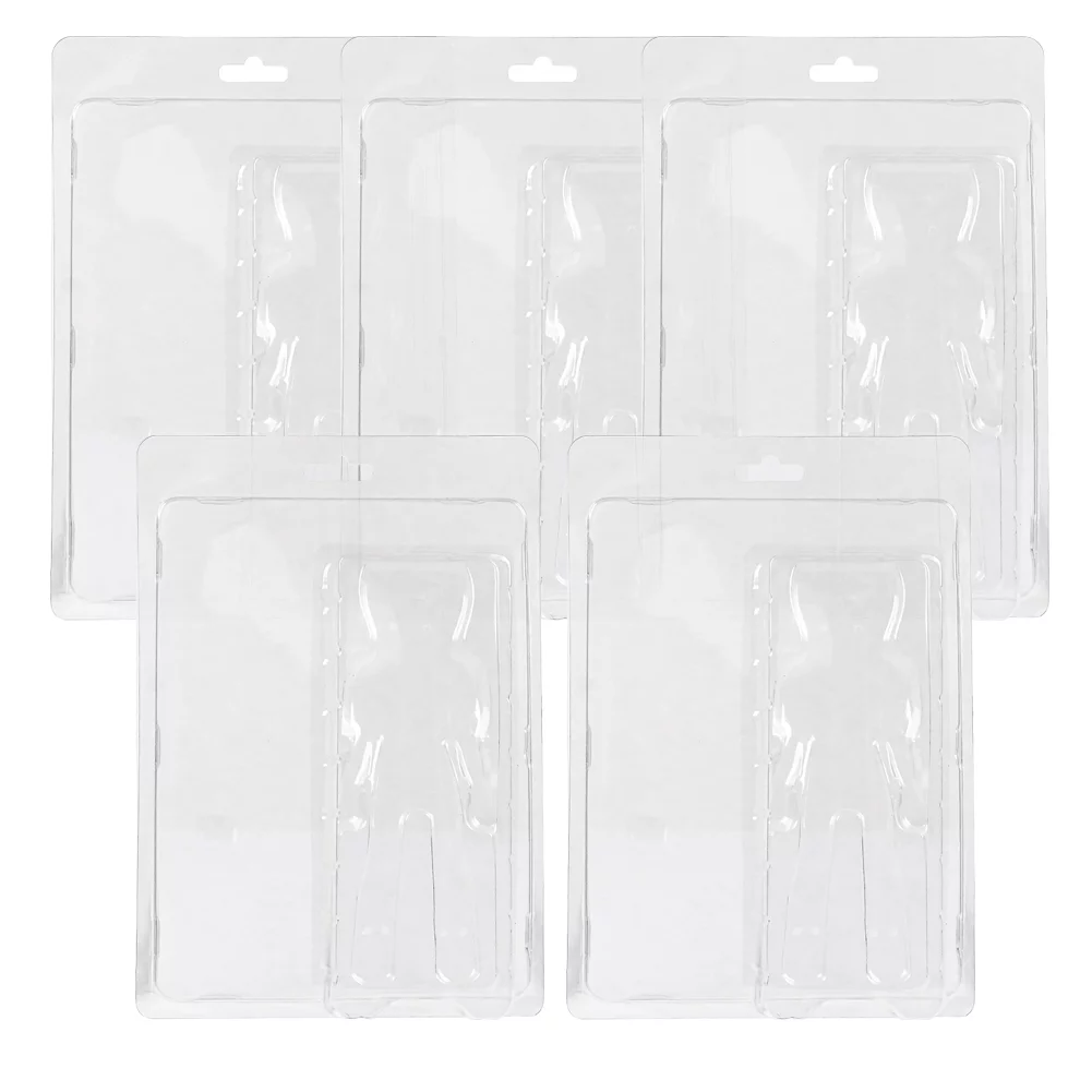 Set of 5 Plastic Resealable Clamshell Blister Packs for Custom 8 Inch Action Figures