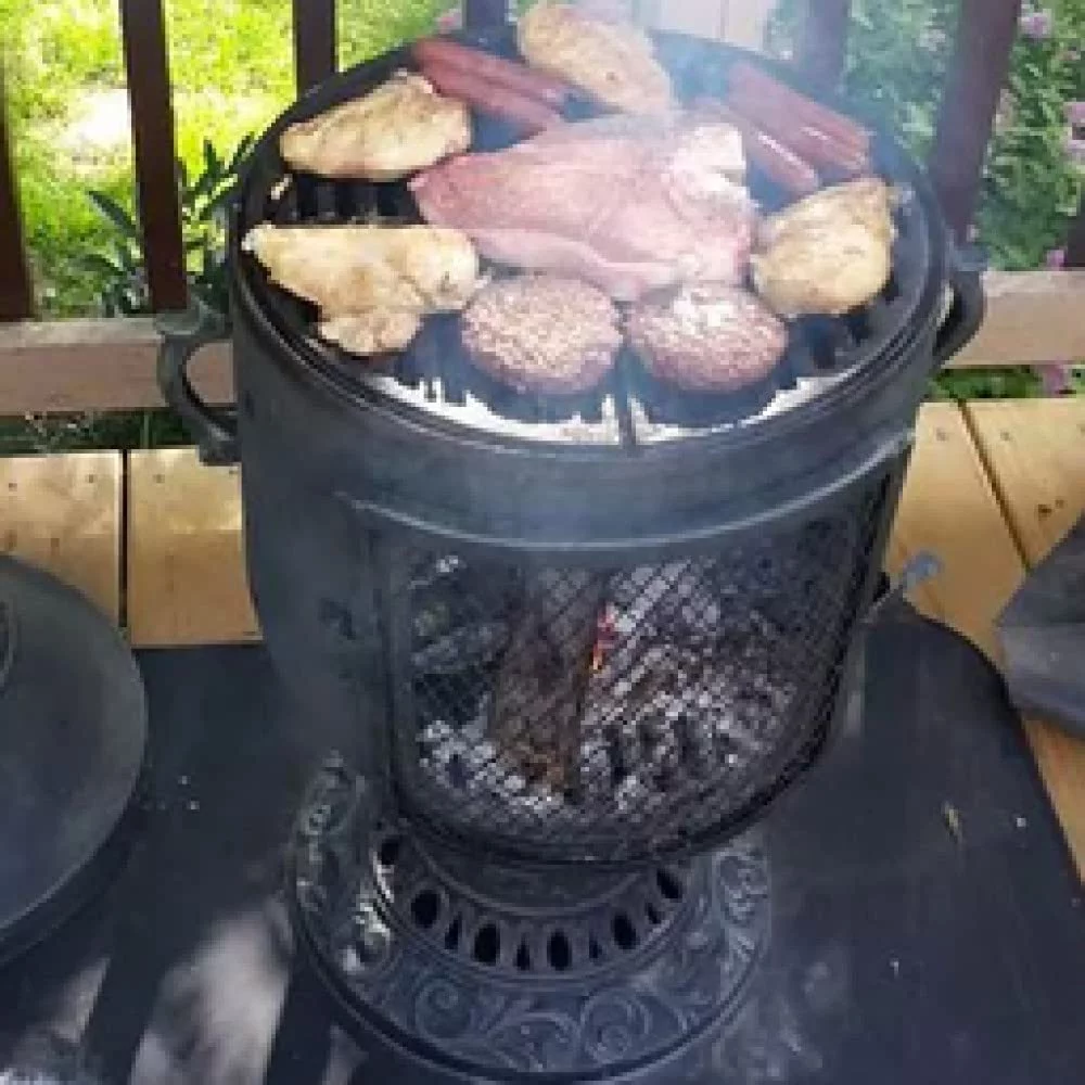 Blue Rooster Chiminea and Fire Pit Grate - 2 Piece - 16.75