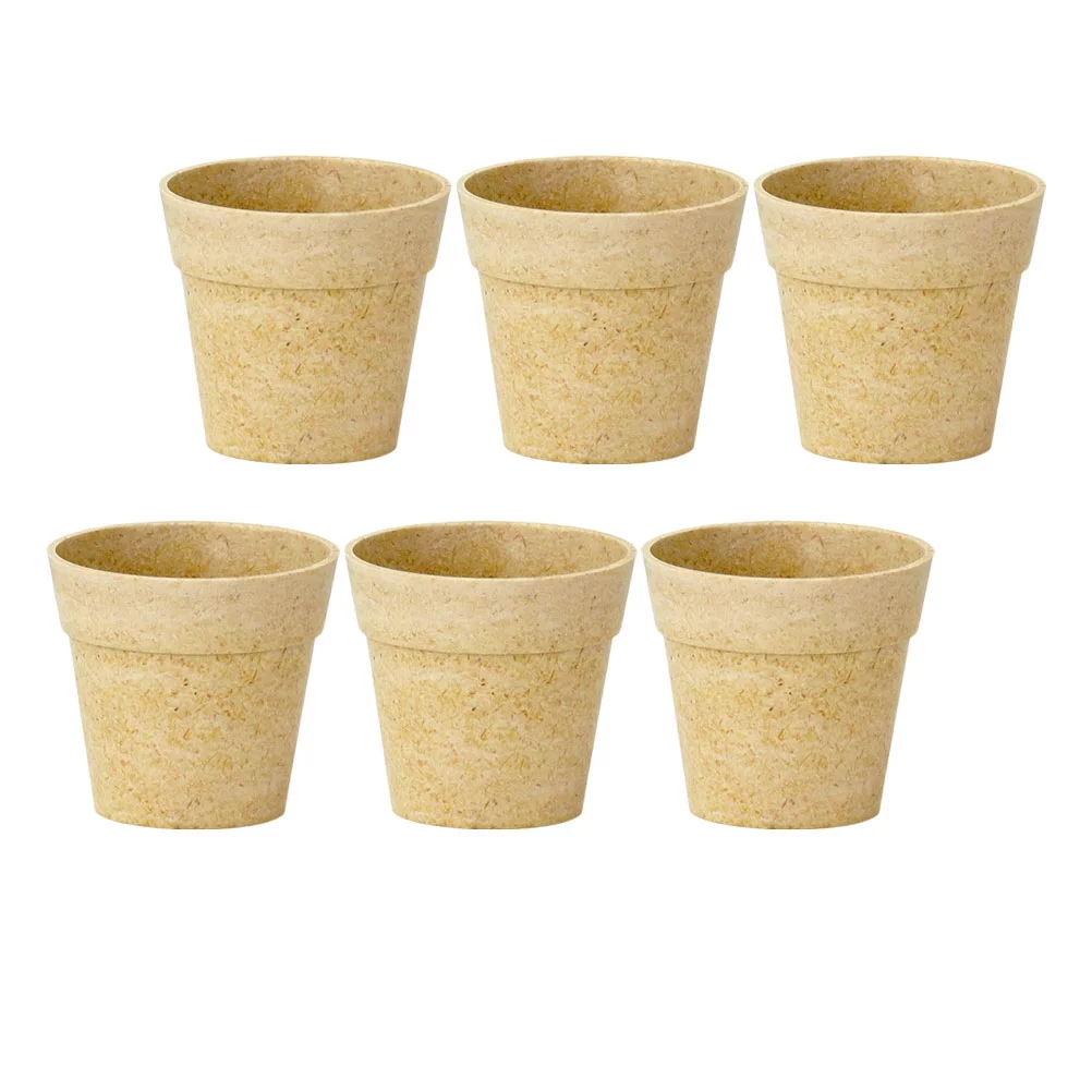 6 Pcs Planter Bowl Flowerpot Pots for Plants Desktop Stand Succulent Growing Household Fibres