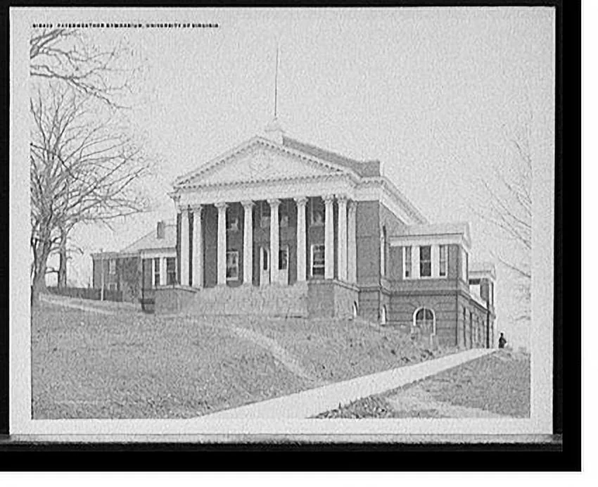 Historic Framed Print, Fayerweather Gymnasium, University of Virginia, 17-7/8