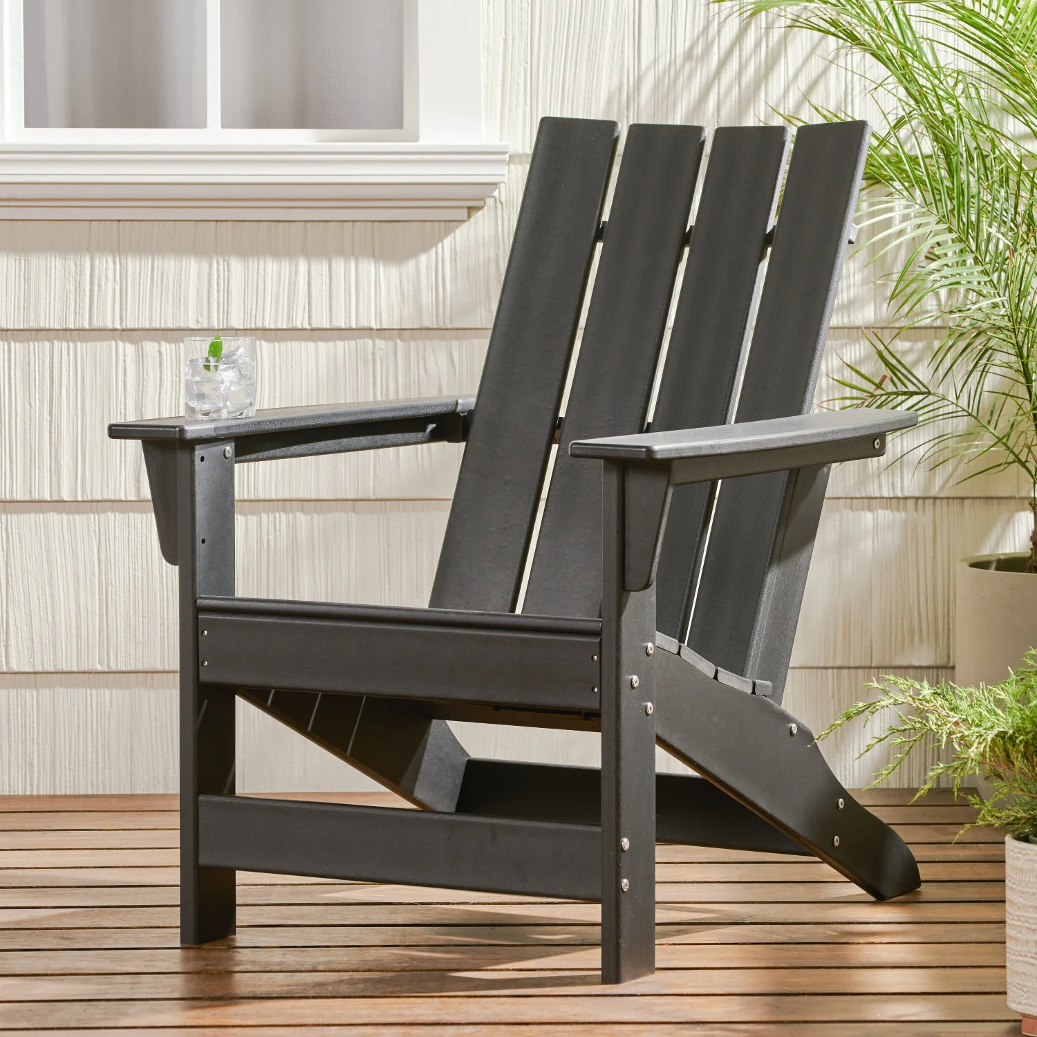 Comfortable and Stylish Encino Adirondack Chair for Relaxing Outdoors - Durable  Weather-Resistant Patio Furniture with Ergonomic Design - Classic Wooden Lounge Chair for Garden and Deck