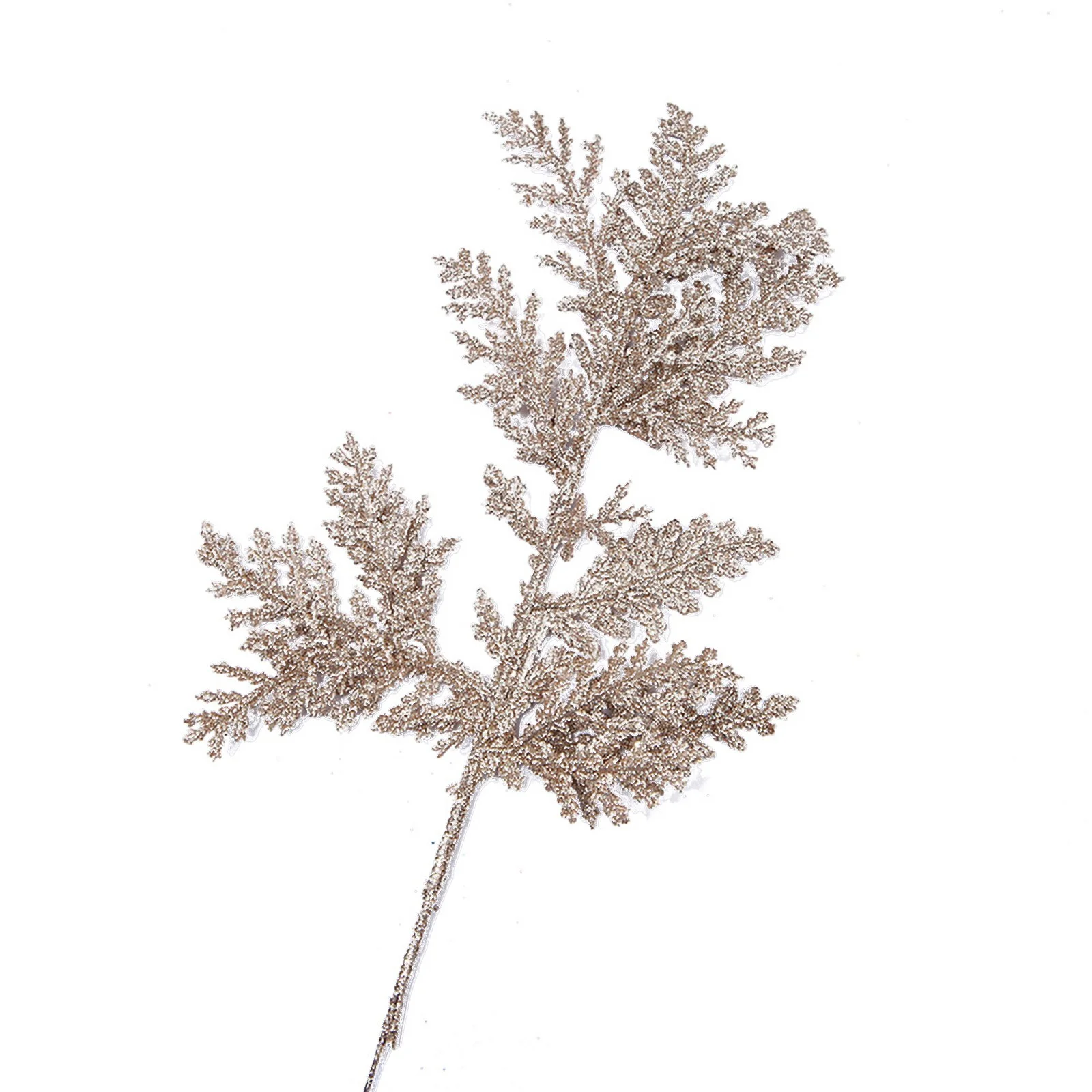 Wedding Decorations Flowers 5Pcs Party Glitter Leaves Garland Artificial Xmas Christmas Tree Decor Artificial Branches And Leaves Christmas Decorations Christmas Tree Peony Artificial Flowers