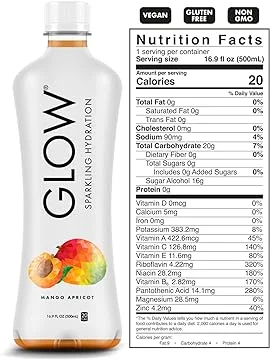 GLOW® Beverages Sparkling Hydration - Variety Pack - 16.9oz PET - 12 Pack