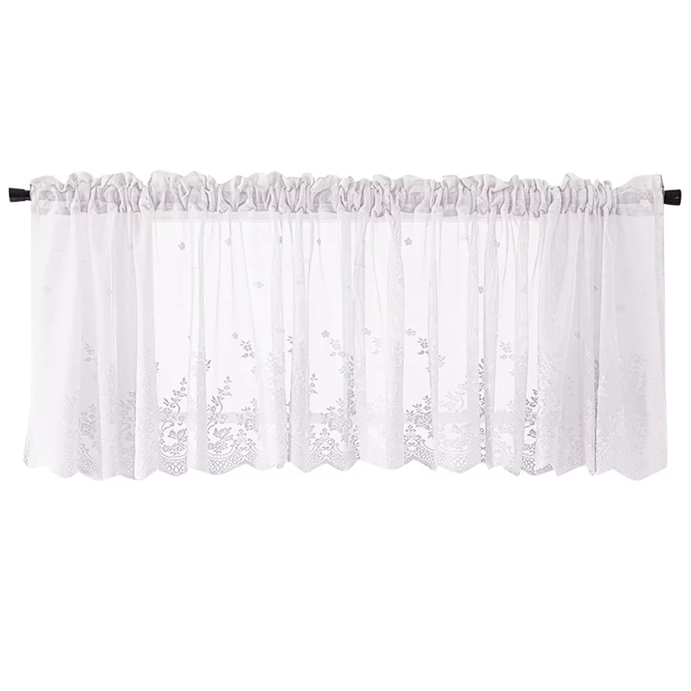 Clearance Sale Mijaution Waffle Woven Textured Valance for Bathroom Water Repellent Window Covering