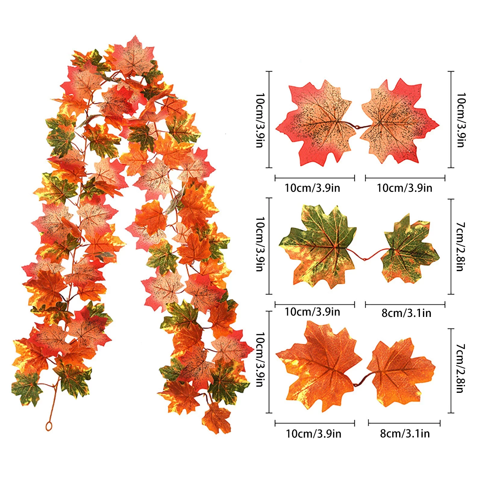 YDNGF Artificial Flowers Autumn Halloween Area Decoration Simulation Vine Christmas Thanksgiving Autumn Color Maple Vine