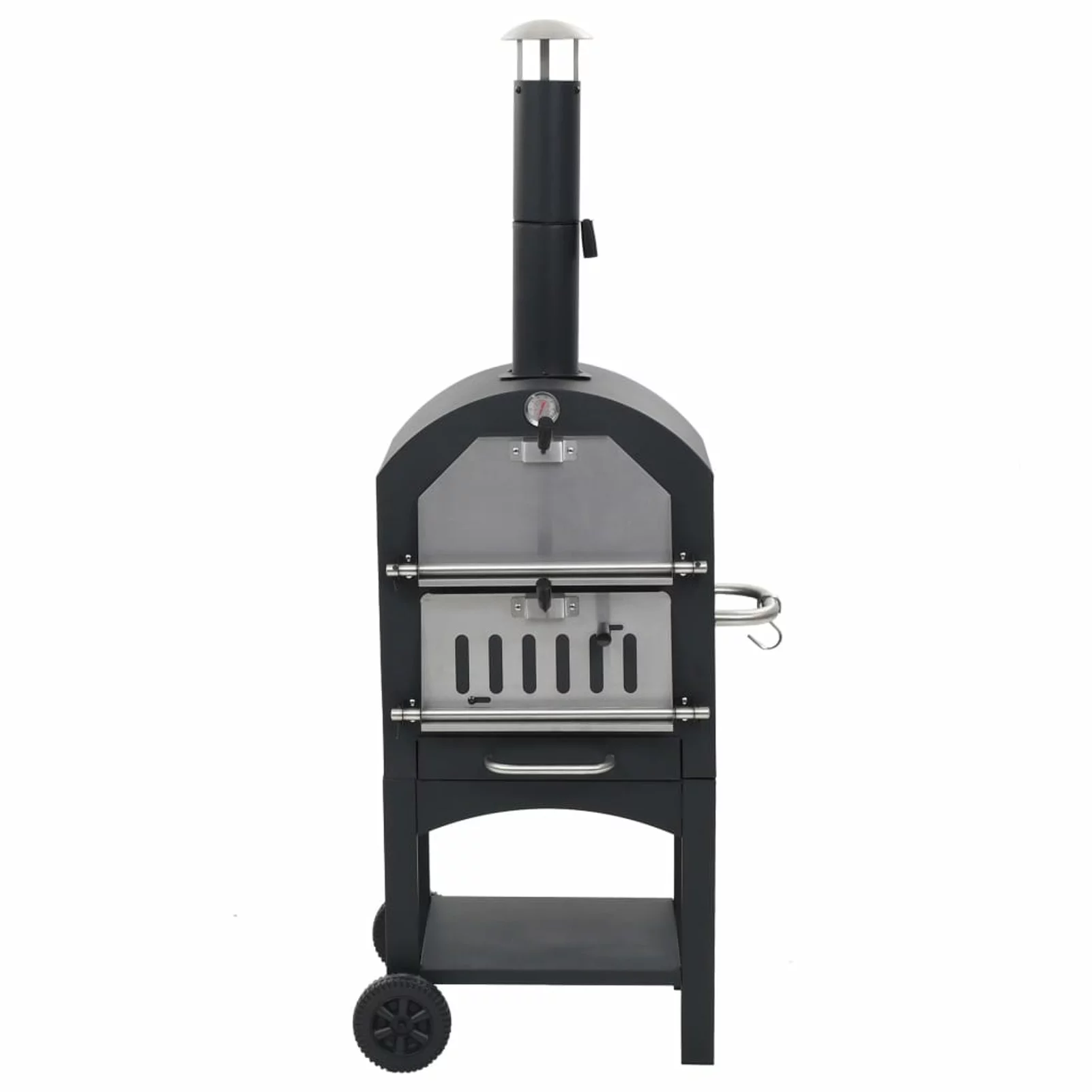 Irfora parcel,Fire Wheeled Temperature With And Fire Temperature Cart Steel With Fireclay Stone And Fire Wheeled Pizza Oven Wheeled Temperature Cart Fired Bbq Pizza Maker Patio Vidaxl