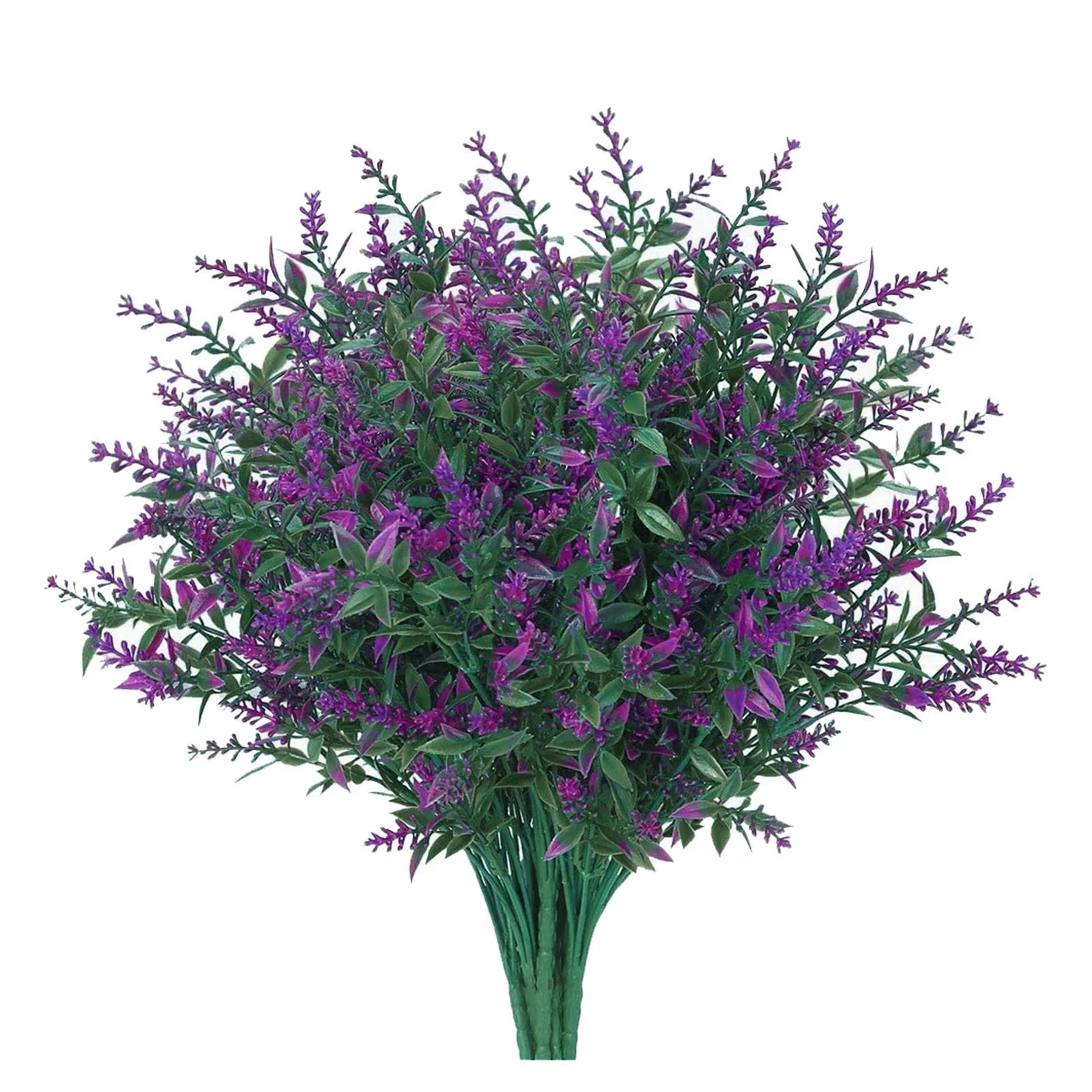 Yeetfub Artificial Flowers Silk Flowers 8pcs Simulation Lavender 5 Fork Lavender Flower Plastic Grass Simulation Flower Bouquet Home Hotel Decoration Shooting Props for Wedding Home Faux Flowers Bulk