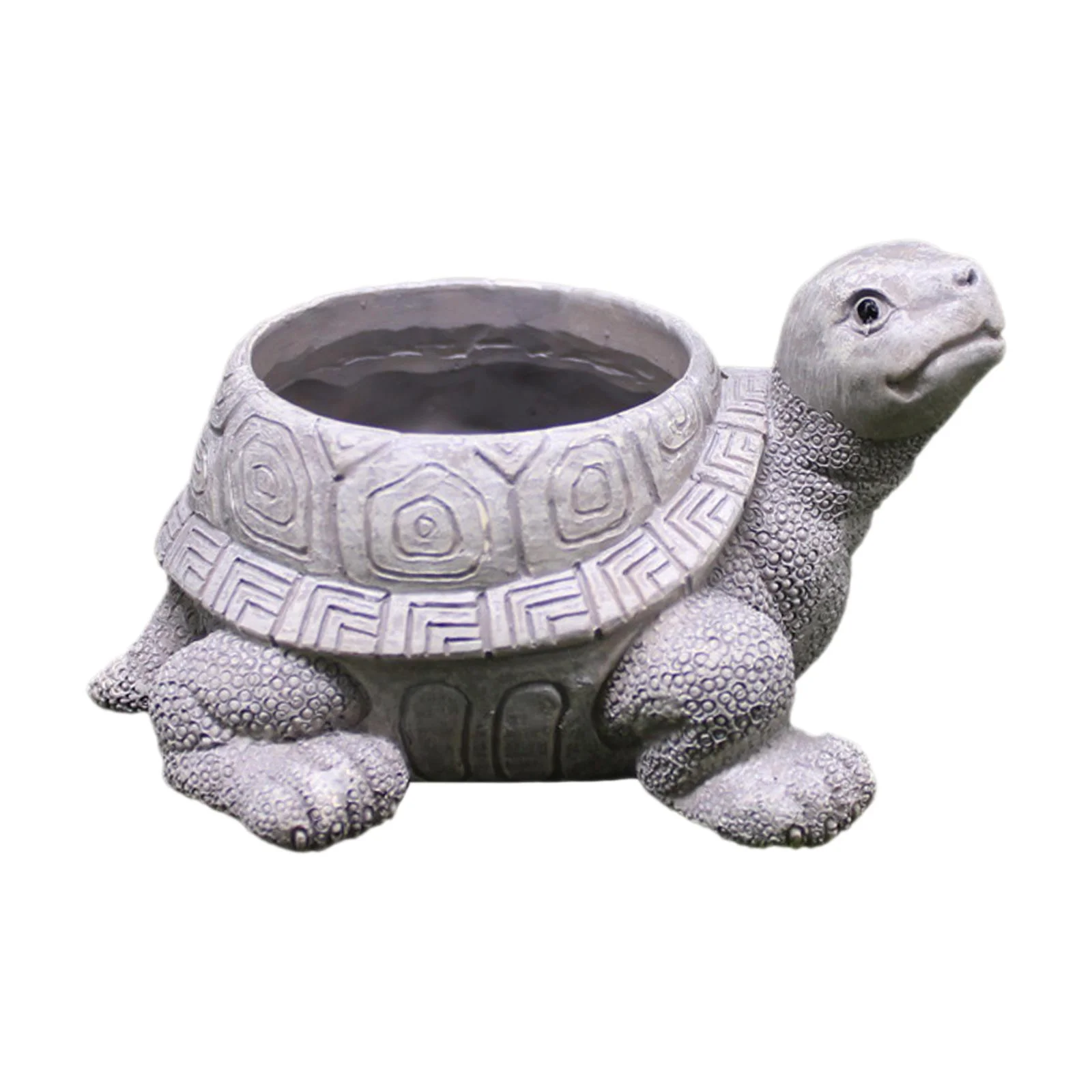 Tongina Turtle Planter Pot Flower Pot Creative Tabletop Resin Flowerpot Flower Pot for Lawn Gift Bookshelf Home Decorations Gray