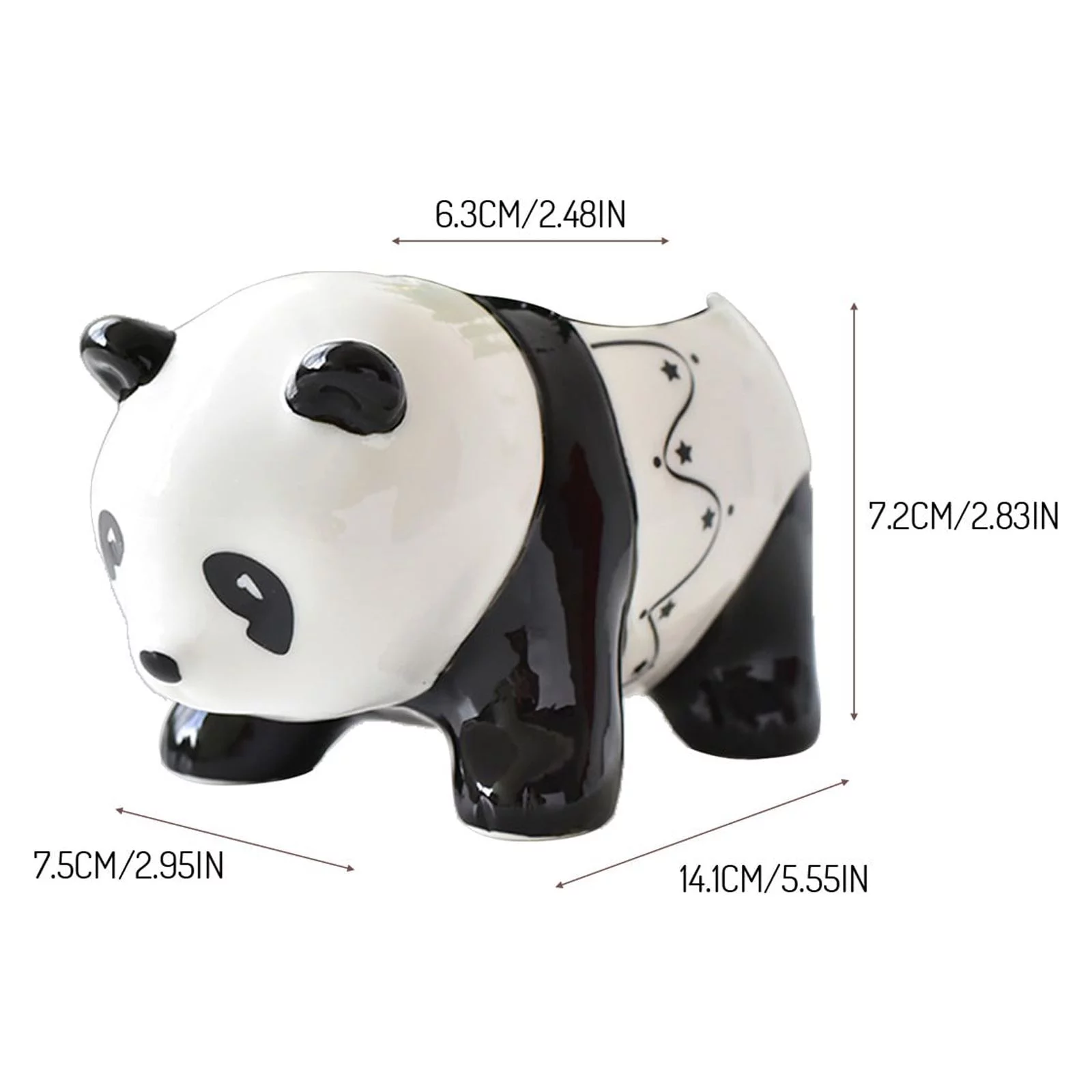 Ceramic Flowerpot Fleshy Potted Panda Flowerpot Cartoon Fleshy Creative Gardening Animal Flowerpot 1pcs