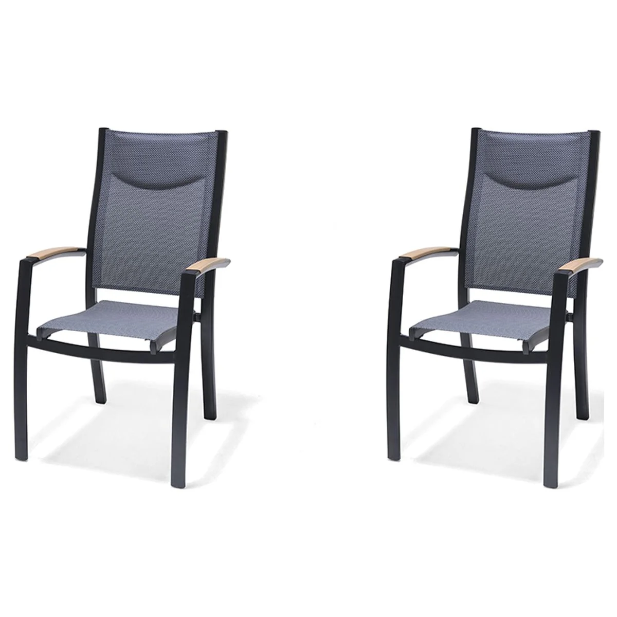 Amazonia Saint Denis 2-Piece Maintenance-Free Aluminum Patio Dining Chair Set