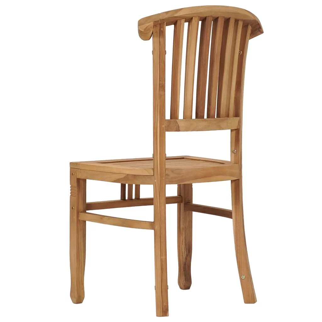 Tomshoo Patio Chairs 2 pcs Solid Teak Wood