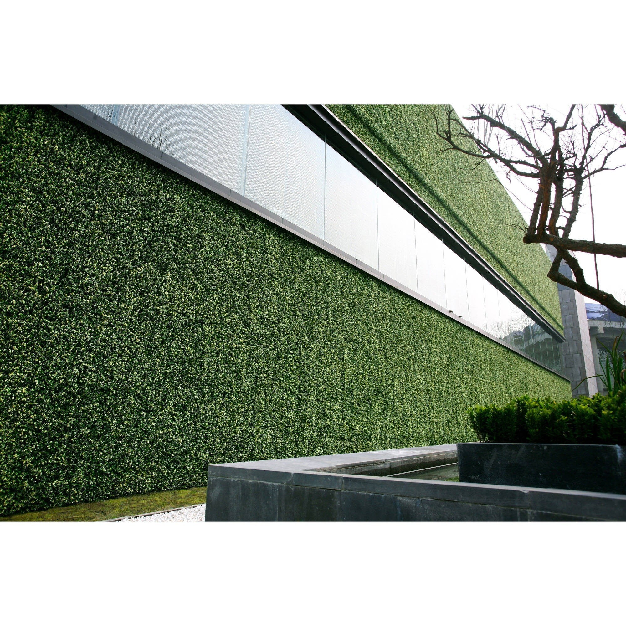Artificial Boxwood Hedge 20-inch Greenery Panels (Set of 12) - 12pc
