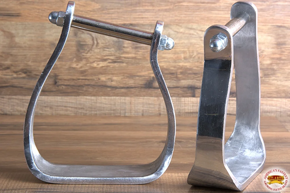 Horse Western Saddle Stirrup Tack Angled AluminiumÂ  Stirrups Hilason