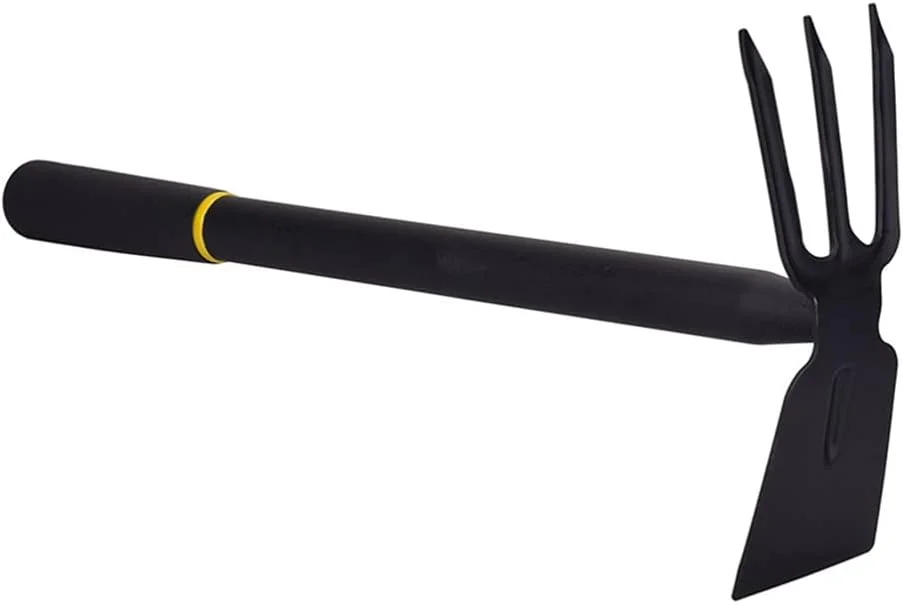 Hoe and Cultivator Hand Tiller Manganese Steel Flower and Vegetable Tiller Heavy Duty for loosening Soil Weeding Digging Flower Planting Garden Farming Agriculture Tool