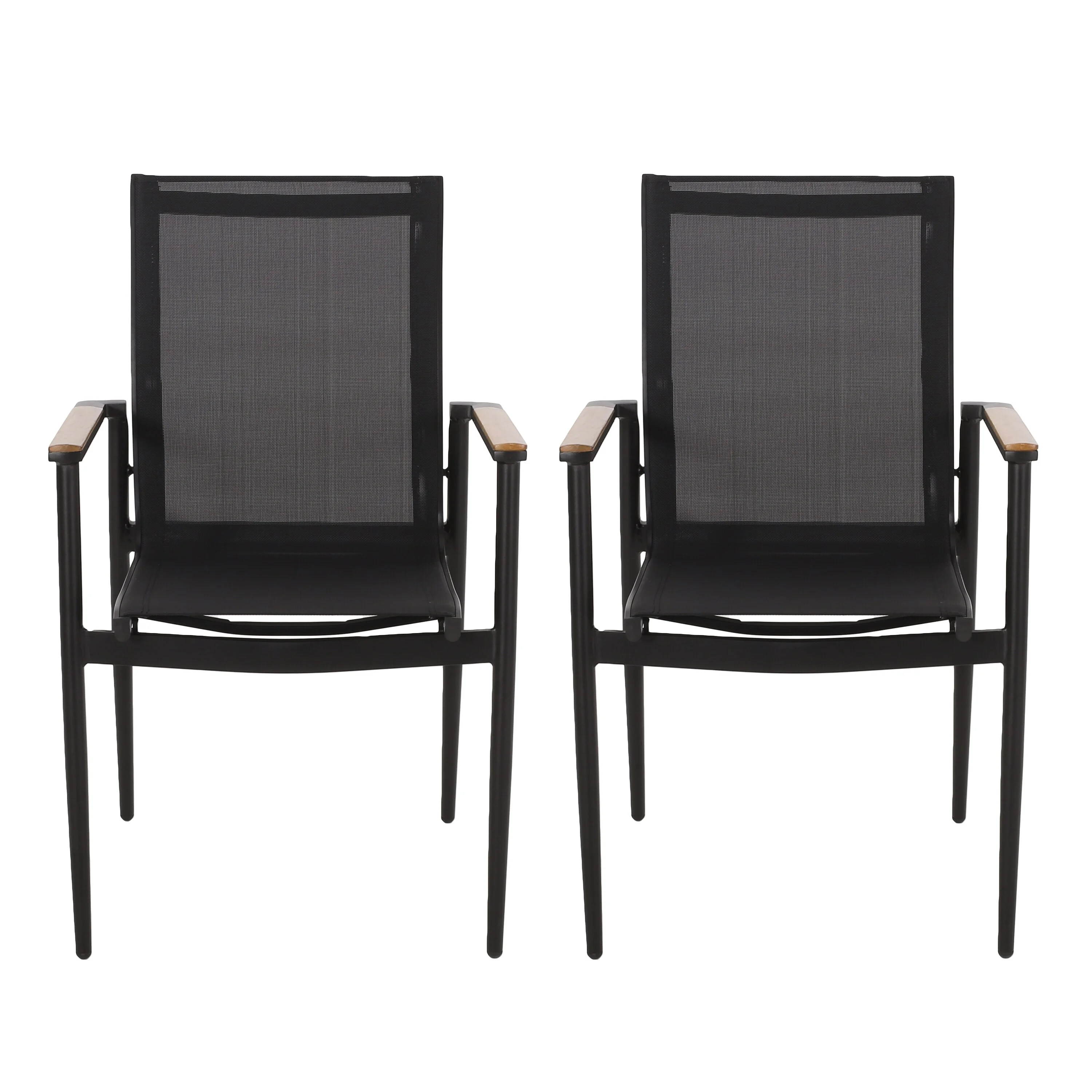 Christopher Knight Home Barrister Outdoor Mesh and Aluminum Dining Chairs by  Set of 2