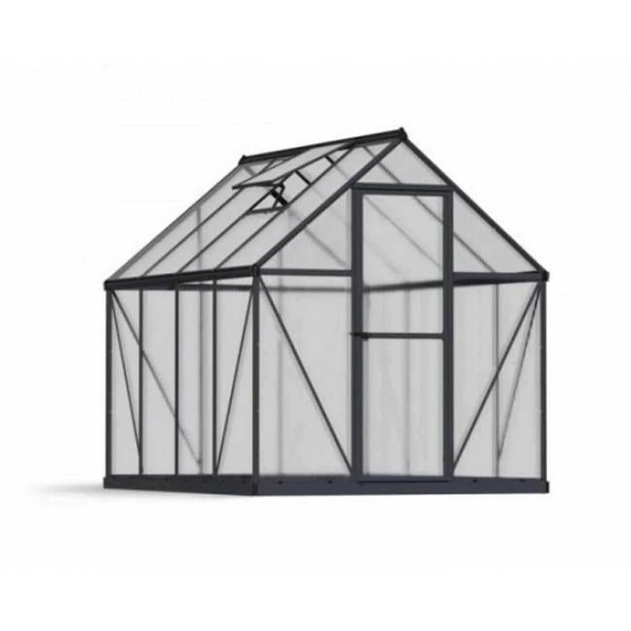 6 x 8 ft. Mythos Greenhouse, Gray