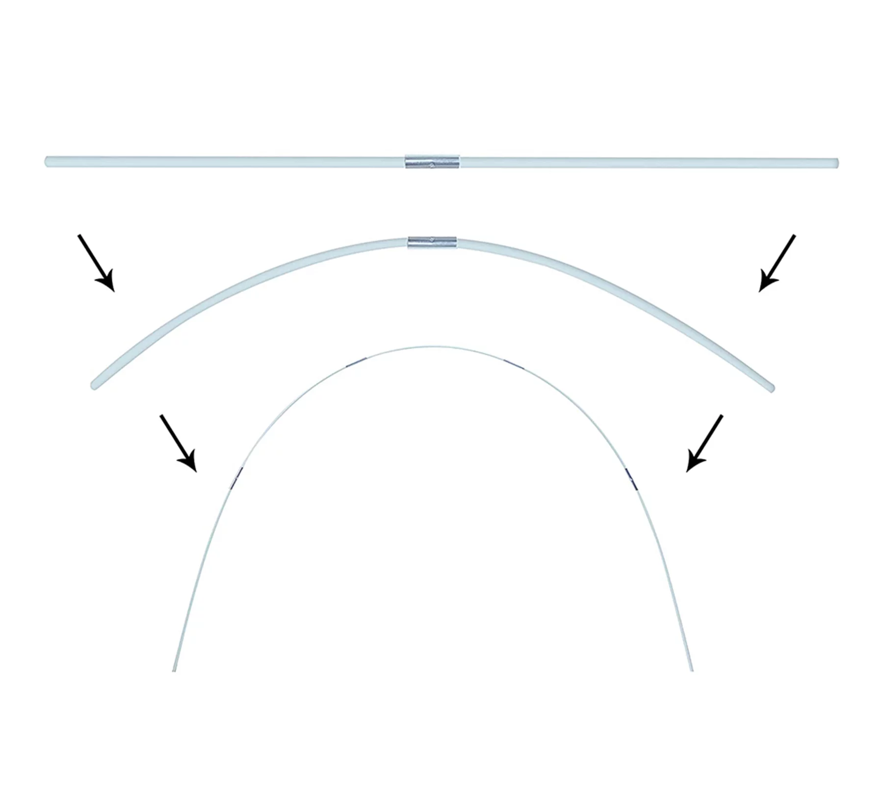Greenhouse Hoops Grow Tunnel up to 5 Sets of 7ft Long Rust-Free Fiberglass Support Hoops Frame