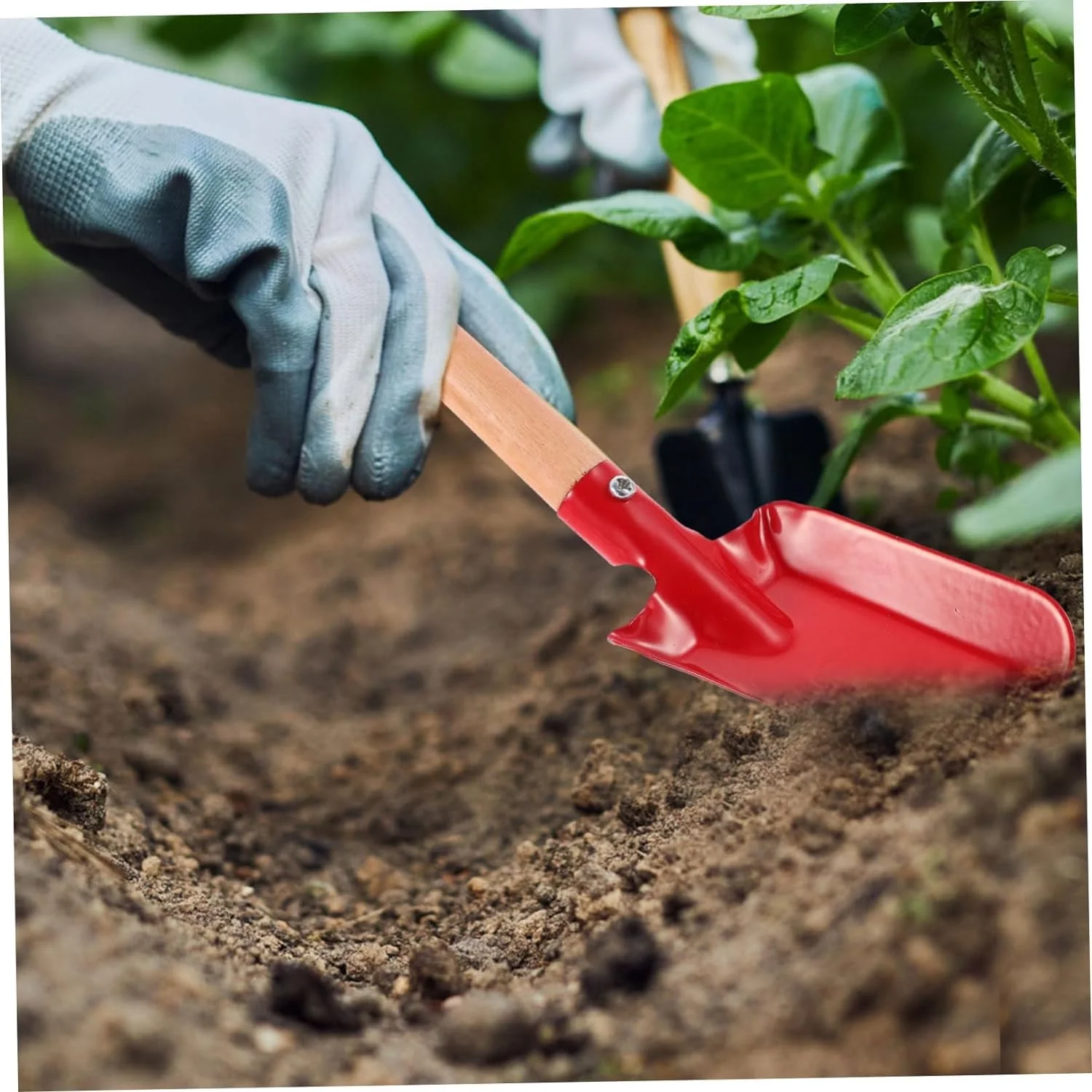 2pcs Wooden Handle Shovel Hand Tools Gardening Shovel Tool Gardening Soil Dig Tool Gardening Iron Shovel Small Gardening Shovel Garden Trowel Wrought Iron Gardening Supplies