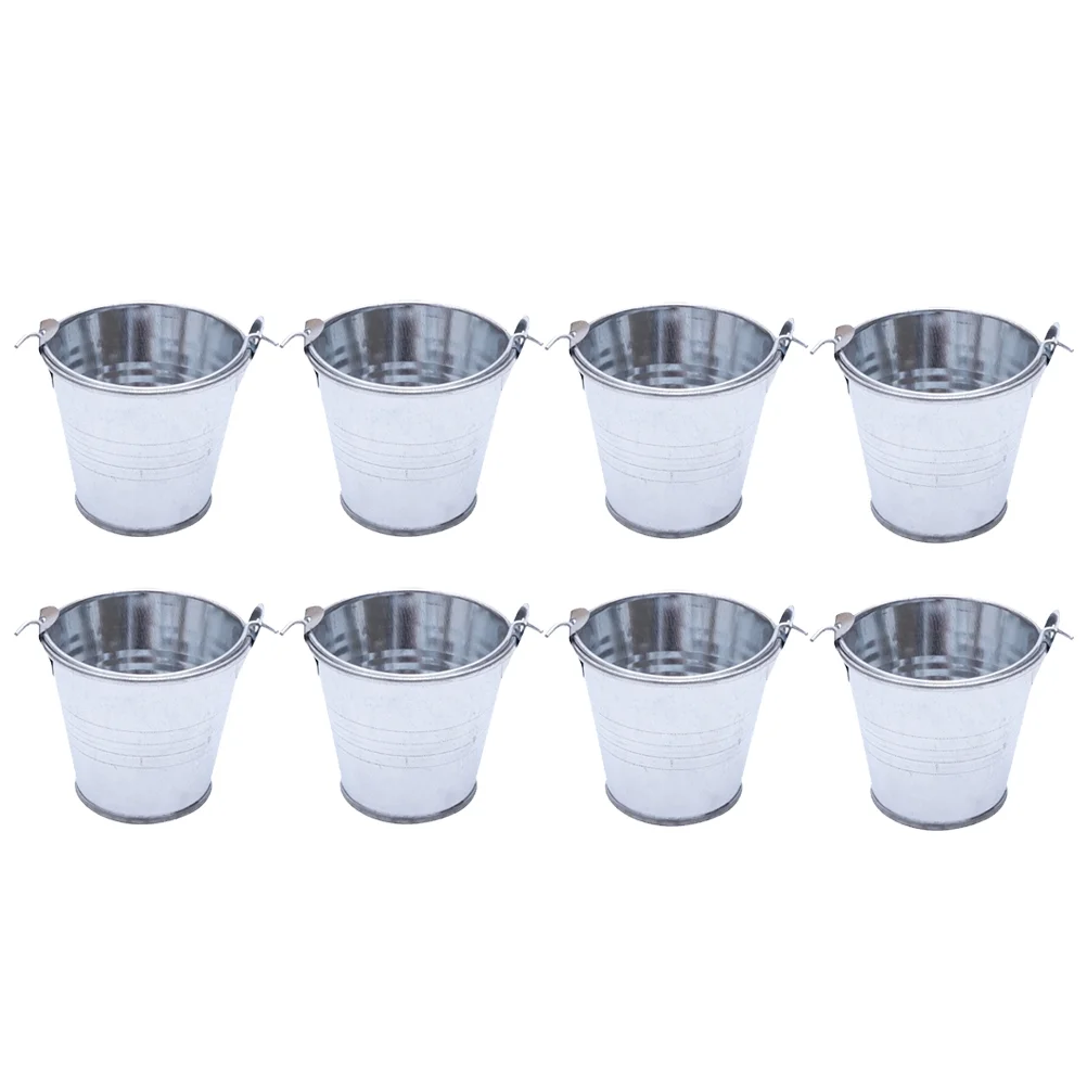 8 Pcs Drum Novel Flowerpot Bucket Plant Decor Pots for Plants Mini Goblincore Room