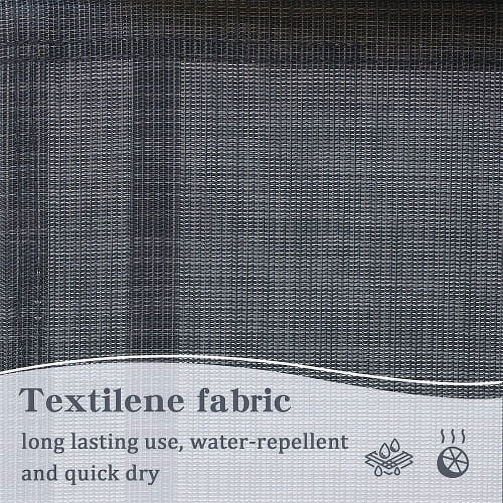 Buumin Outdoor Patio Bistro Set of 5, C Spring Motion Chair, All-Weather Conversation Armchair with Ottoman & Quick Dry Textile for Porch,Deck,Yard,Garden,Lawn(2 Chair+2 Ottoman+1 Table)