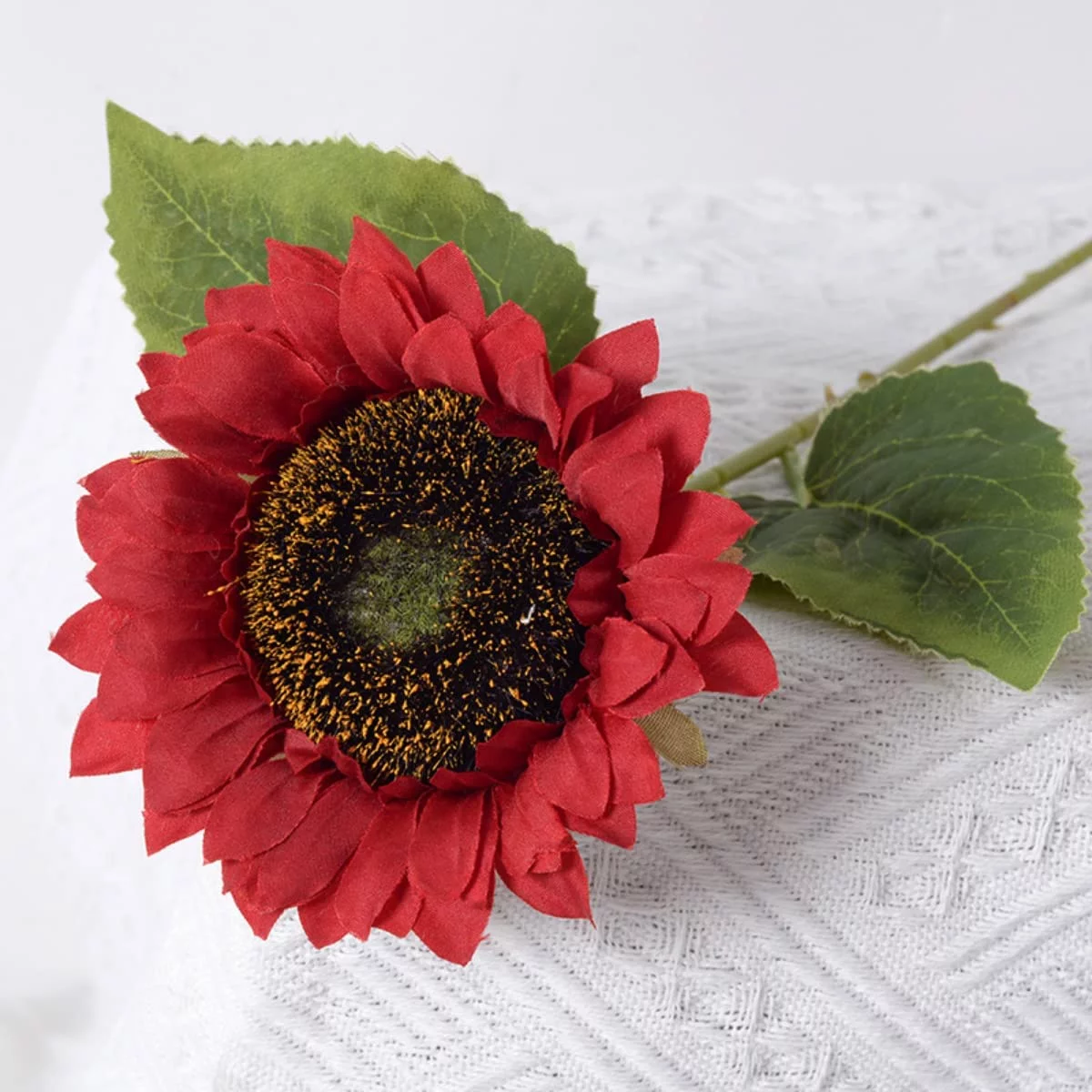 HAOSHICS Sunflowers Artificial Flowers with Long Stem Fake Sunflowers Bulk Fall Decoration for Wedding Home Birthday Party Outdoor Indoor Decor
