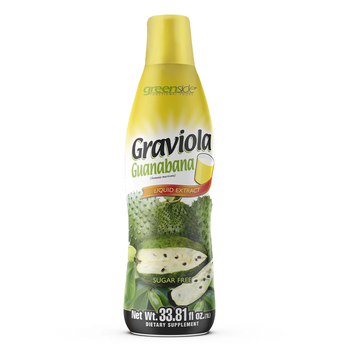 Greenside Guanabana Juice - Graviola Guanabana, 6 Bottles Liquid Extract - 33.81 oz