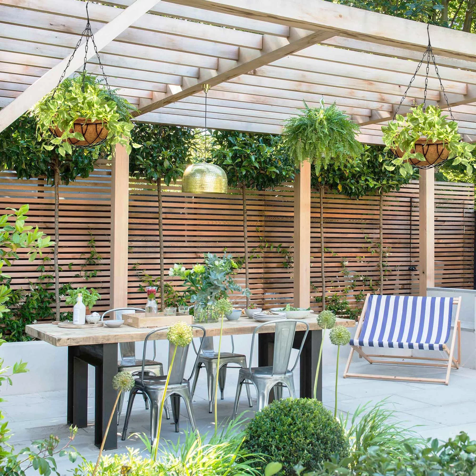 Palm Naki 8 Coconut Coir Hanging Planter Liners Set of 4 - Hanging Plant Pot Liners, Plant Basket Liners, Coco Coir Replacement Liner for Outdoor Hanging Baskets