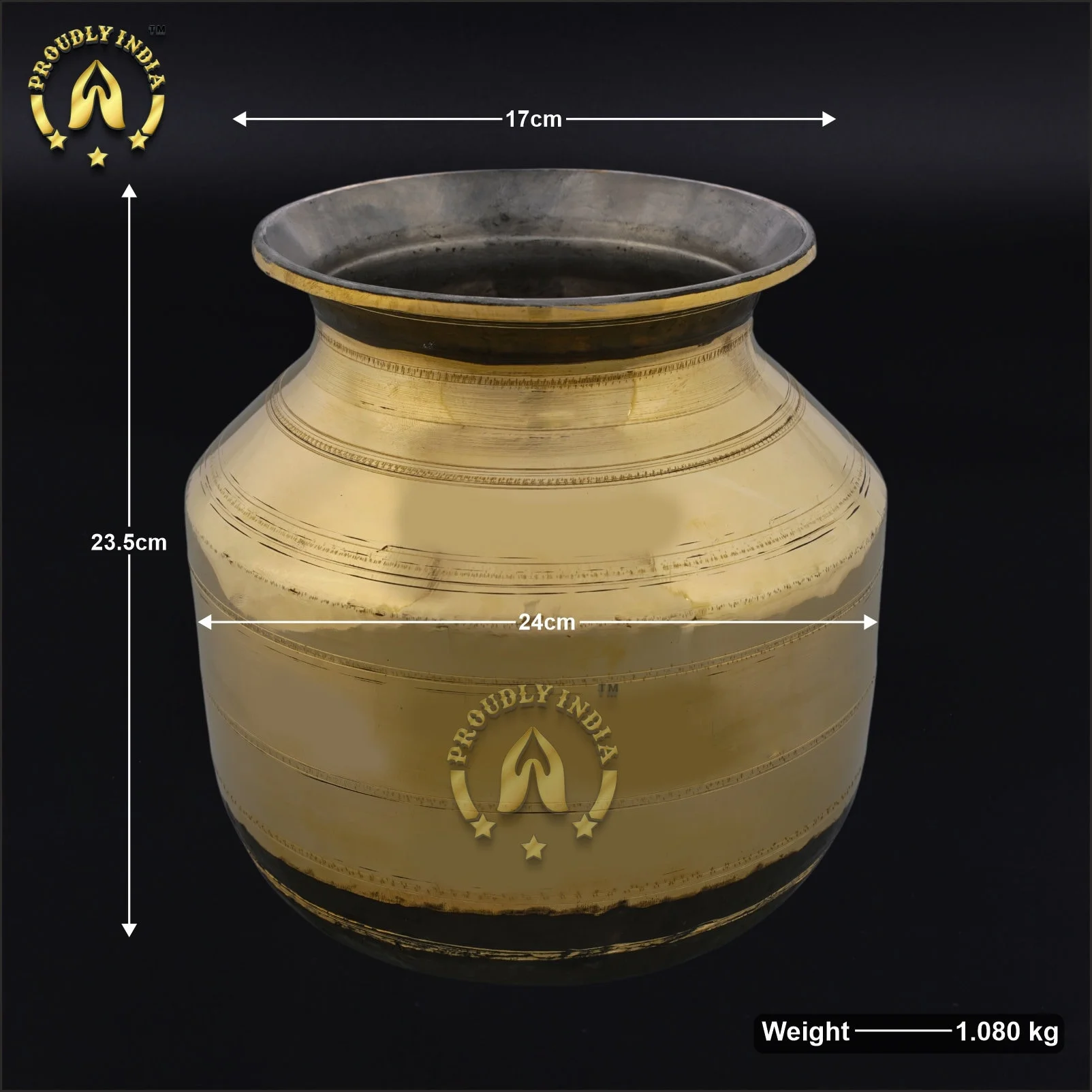 ProudlyIndia Bronze Pongal Pot,Pongal Paanai, Copper Matka, Copper Kudam, Indian Copper Pot, Handmade Copper Pot, Vengalam Pot, Online Matka