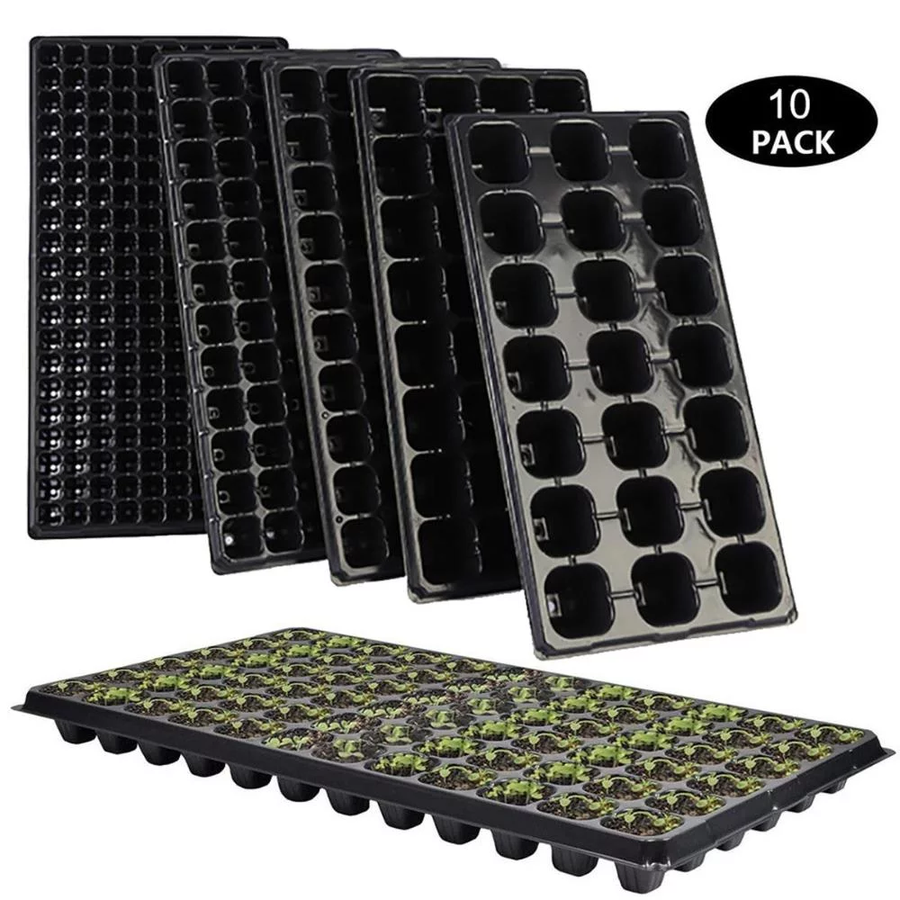 Garden Germination 10Pcs Succulent Bonsai Plastic Seedling Tray Nursery Tray Seed Grow Box Flower Pot 32 CELLS