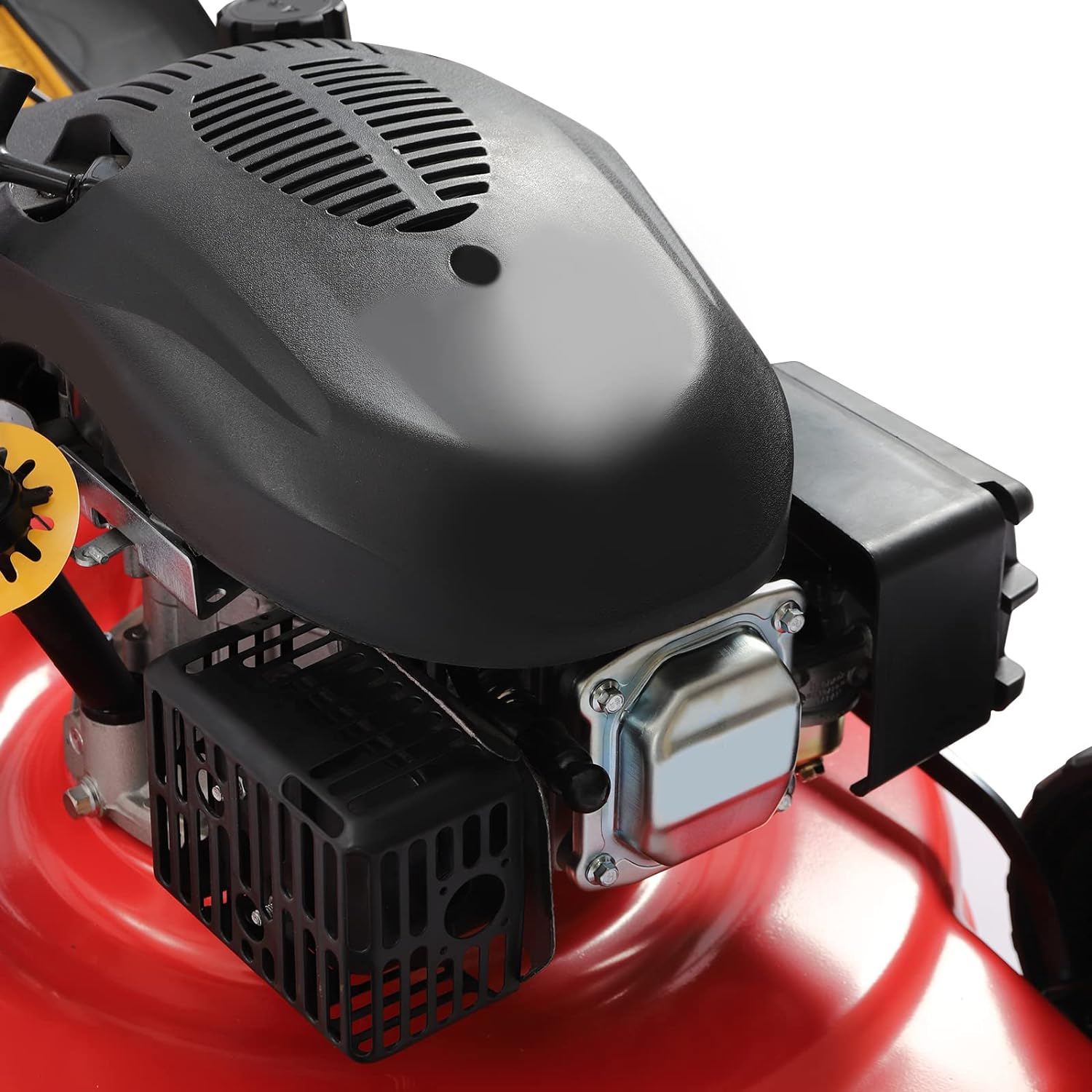 Dina 20 Inch Walk Behind Push Lawn Mower with High Rear Wheels  173CC Gas Engine Self Propelled Lawn Mower  60L Bag+1.6L Fuel Tank  4000W/6HP