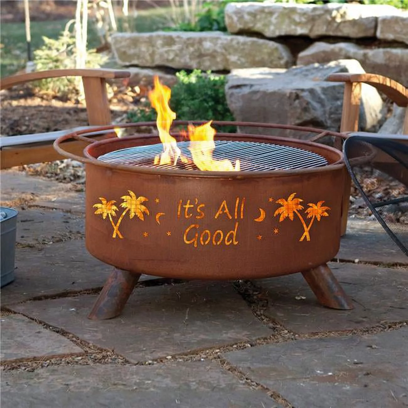 Patina Products  Its All Good Fire Pit - Natural Rust Patina - 24in. Bowl Diameter