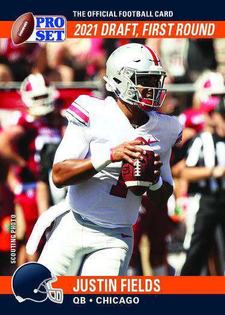 NFL 2021 Pro Set Draft Day Football Justin Fields Trading Card