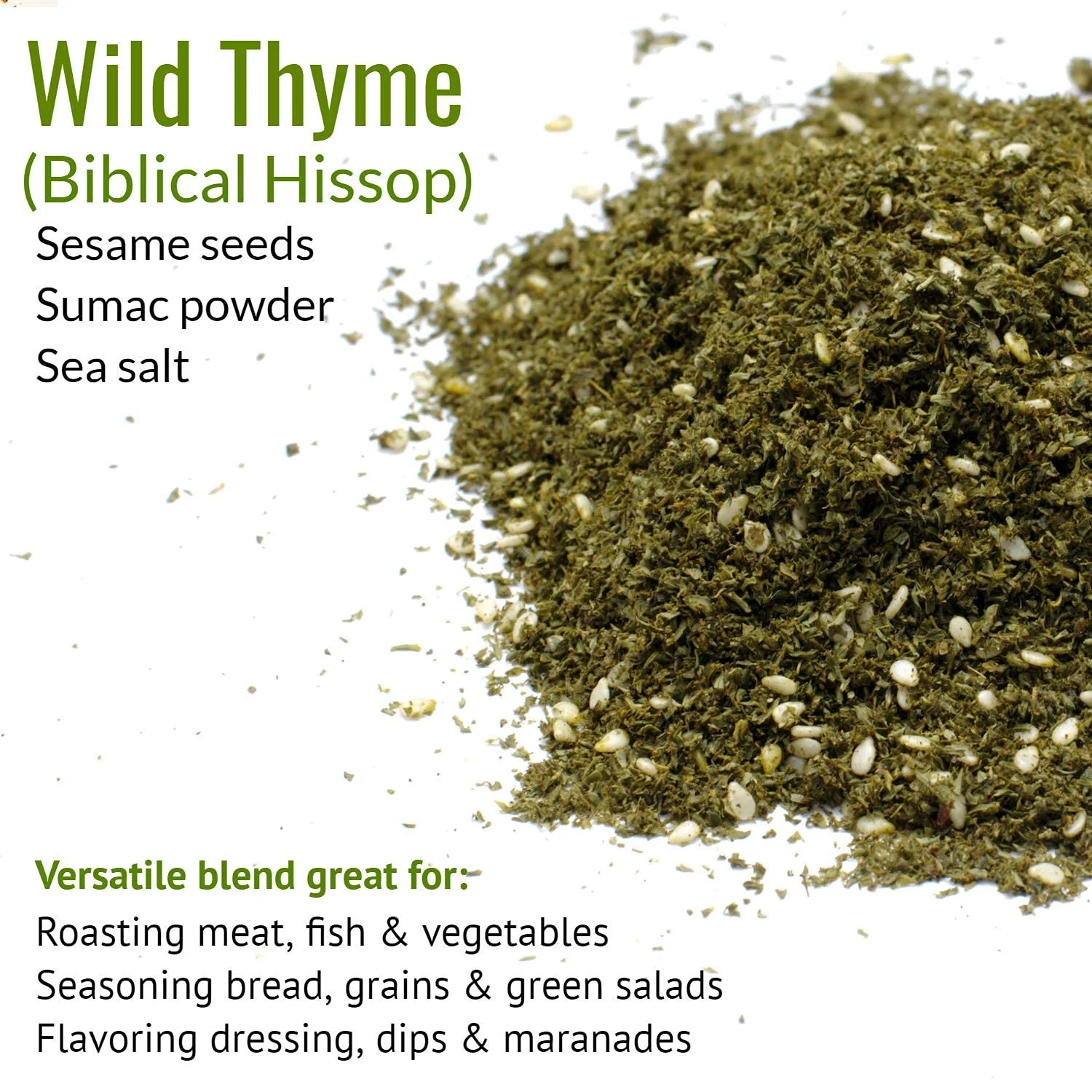 ly Roasted  Zaatar Spice (3.5 Oz) - Gluten-Free Thyme, Sumac, Sesame Seed Powder