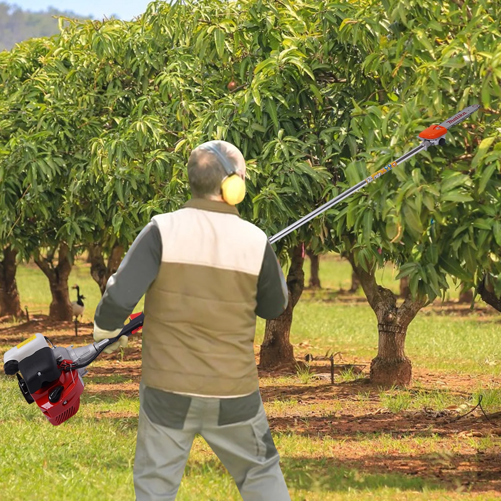 MONIPA Garden High Branch Saw Pruning Shears Electric Saw Pruning Machine 42.7CC