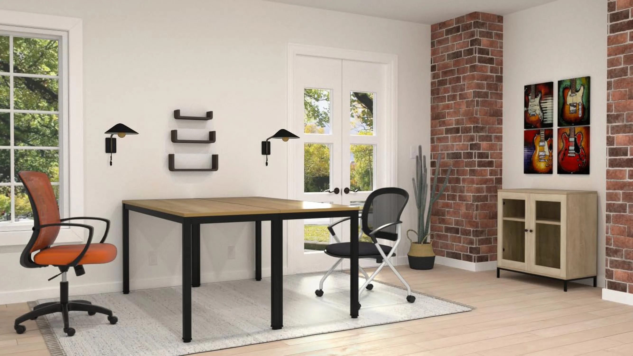 Cadence Nesting Chair (4 Pack), Black