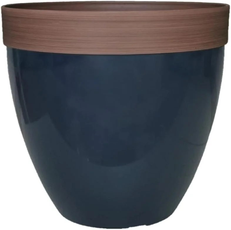 Hornsby Planter, Resin, Navy Blue
