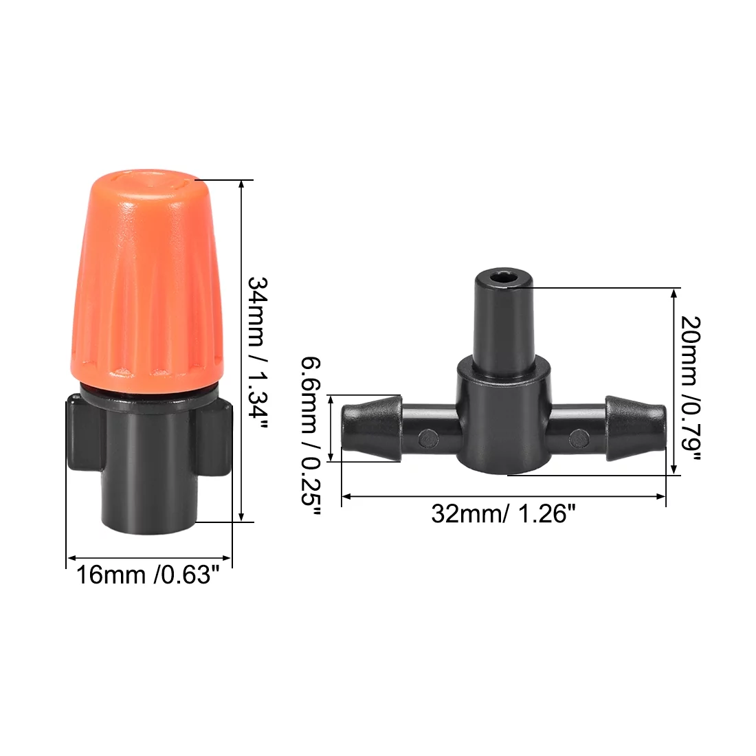 Uxcell Mist Nozzle Sprinkler w 0.25