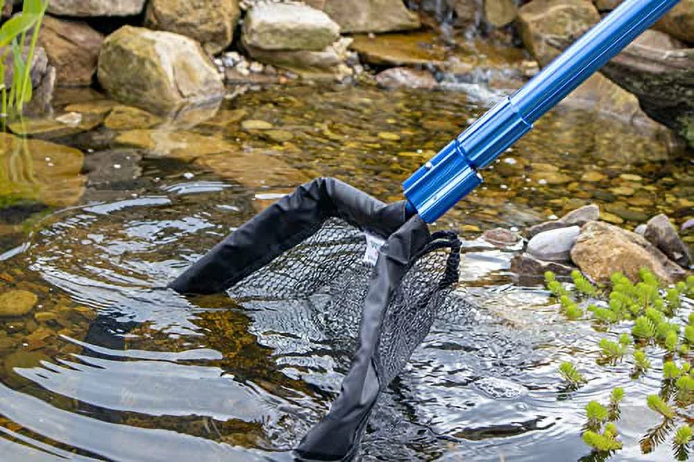 Heavy Duty Water Garden Koi Fish Pond Net Combo Pack, Value 2 Pack | Koi Pond Fish Catching Net Head & Debris Skimmer Net Head Includes Heavy Duty Telescoping Pole