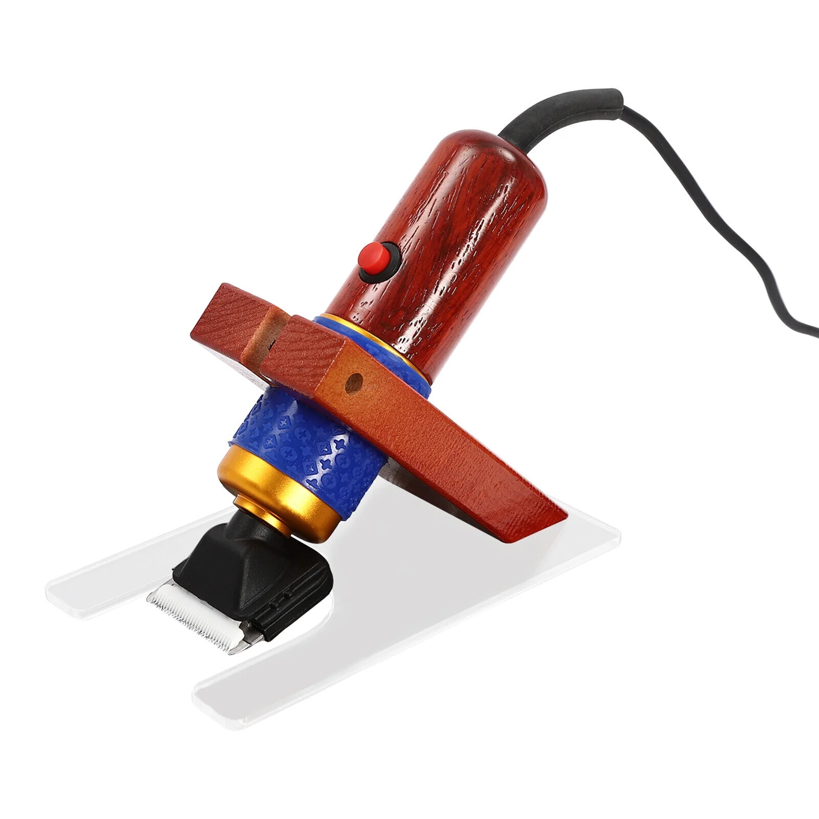 Electric Carpet Trimmer with Shearing Guide, Carpet Shears Low Noise Vibration Rug Trimmer with 2 Blades & Carrying Case