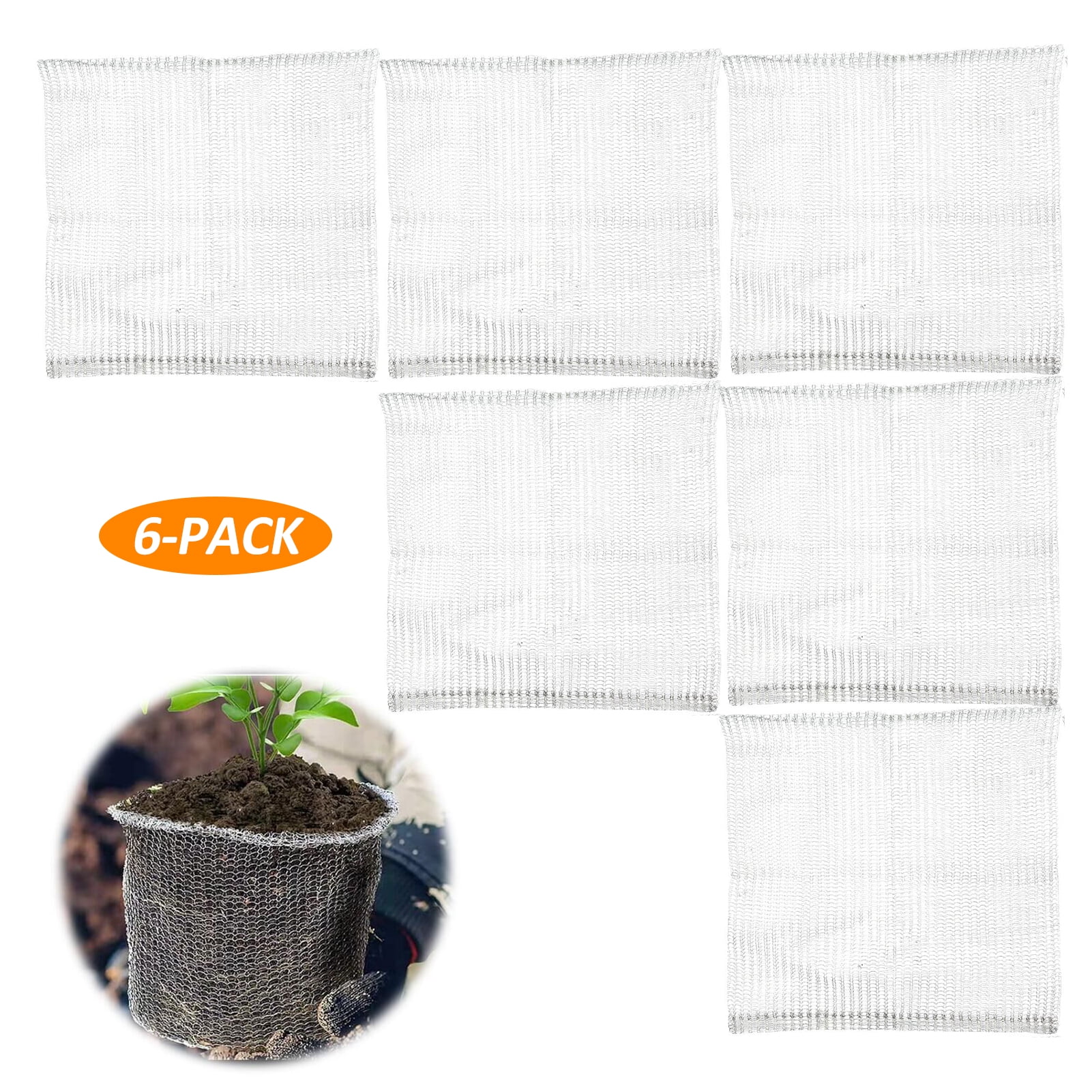 Stainless steel mesh,Stainless Steel Mesh Plant Root Stainless Mesh Plant Wire 6 Pcs Plant Net Potted Flowers Potted Flowers Mesh Wire Net Potted Pcs Plant Root Plant Wire Net Qisuo Root 6